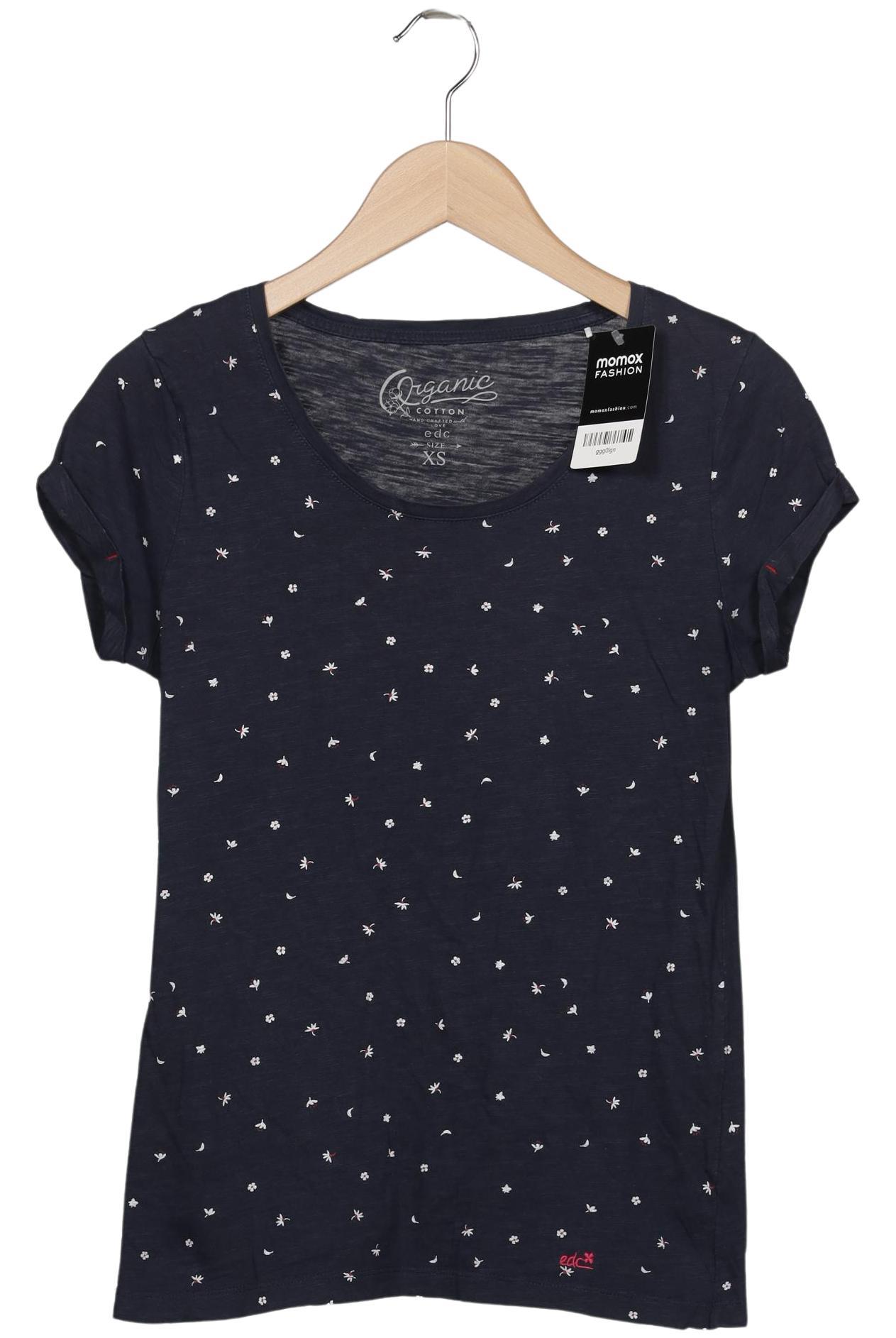 

edc by Esprit Damen T-Shirt, marineblau, Gr. 34