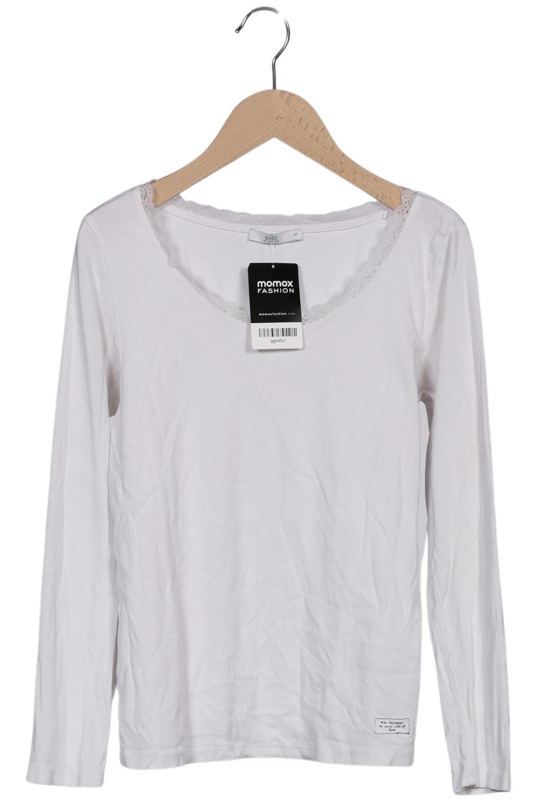 

edc by Esprit Damen Langarmshirt, weiß, Gr. 38