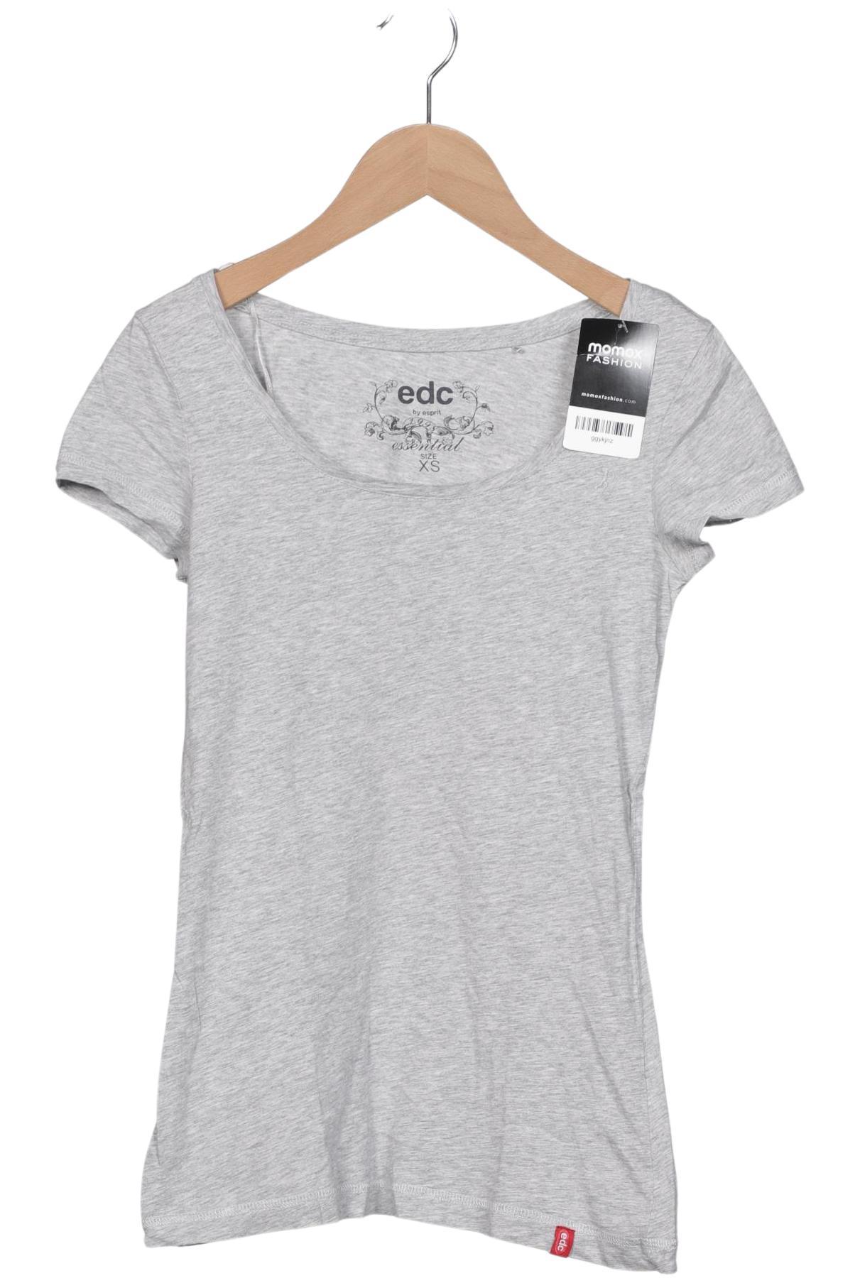 

edc by Esprit Damen T-Shirt, grau, Gr. 34