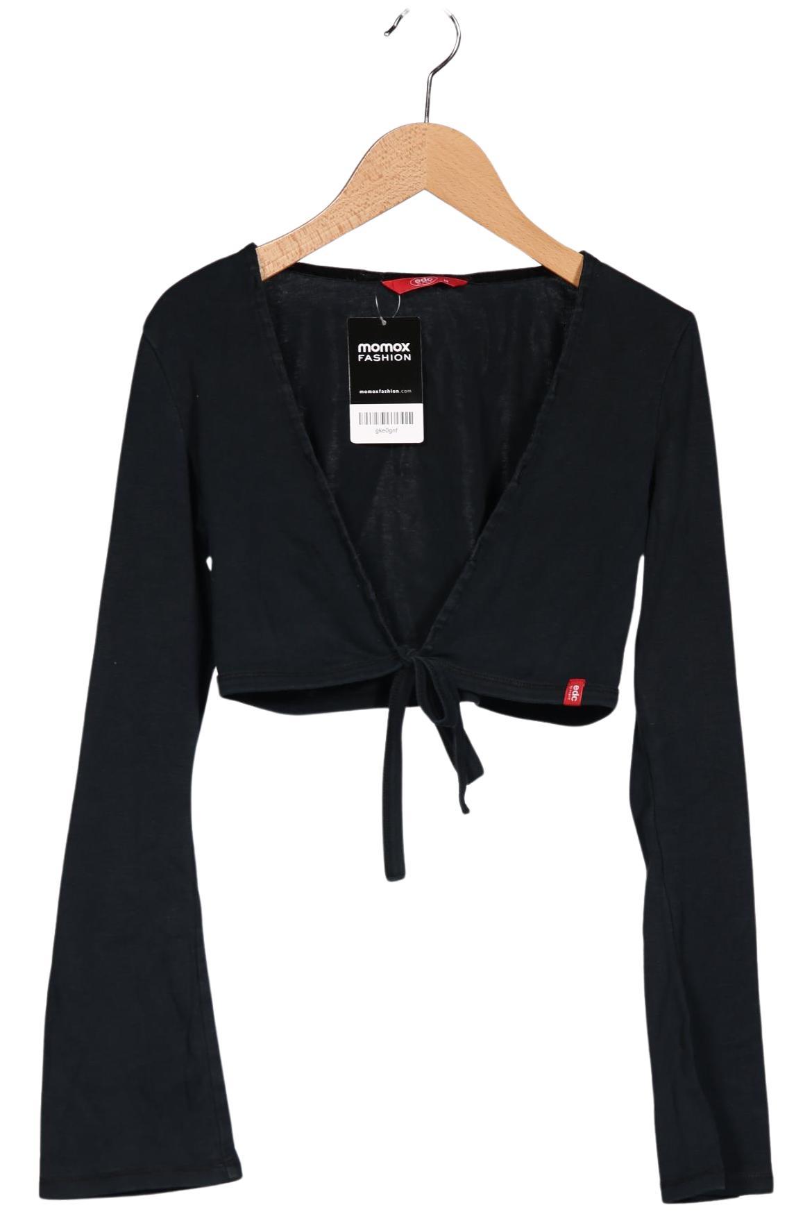 

edc by Esprit Damen Strickjacke, schwarz, Gr. 38