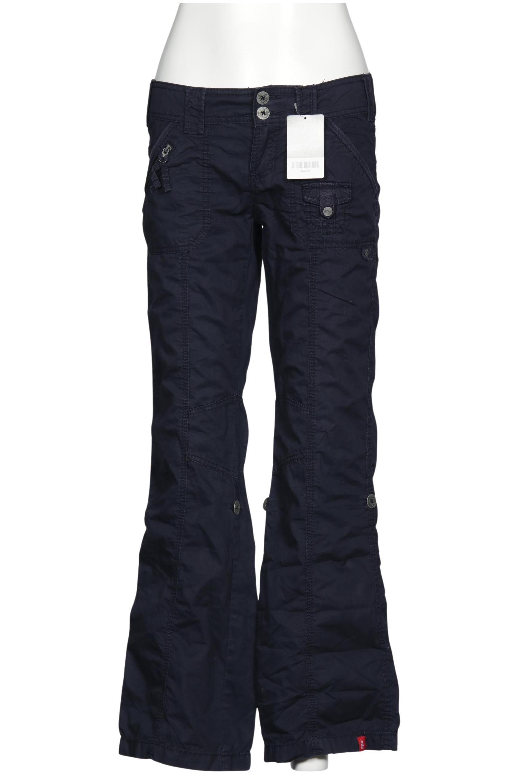 

edc by Esprit Damen Stoffhose, marineblau, Gr. 34