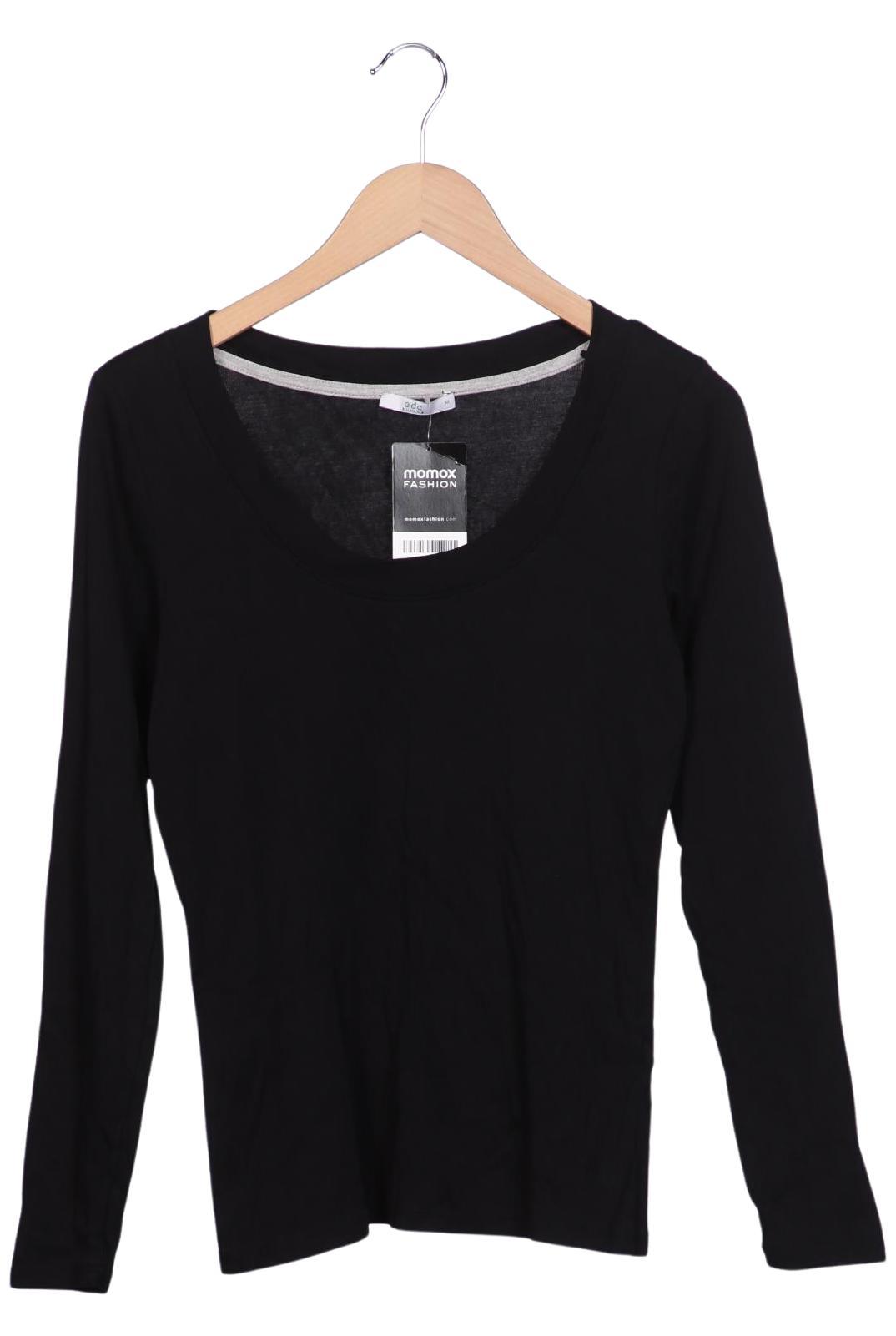 

edc by Esprit Damen Langarmshirt, schwarz, Gr. 38