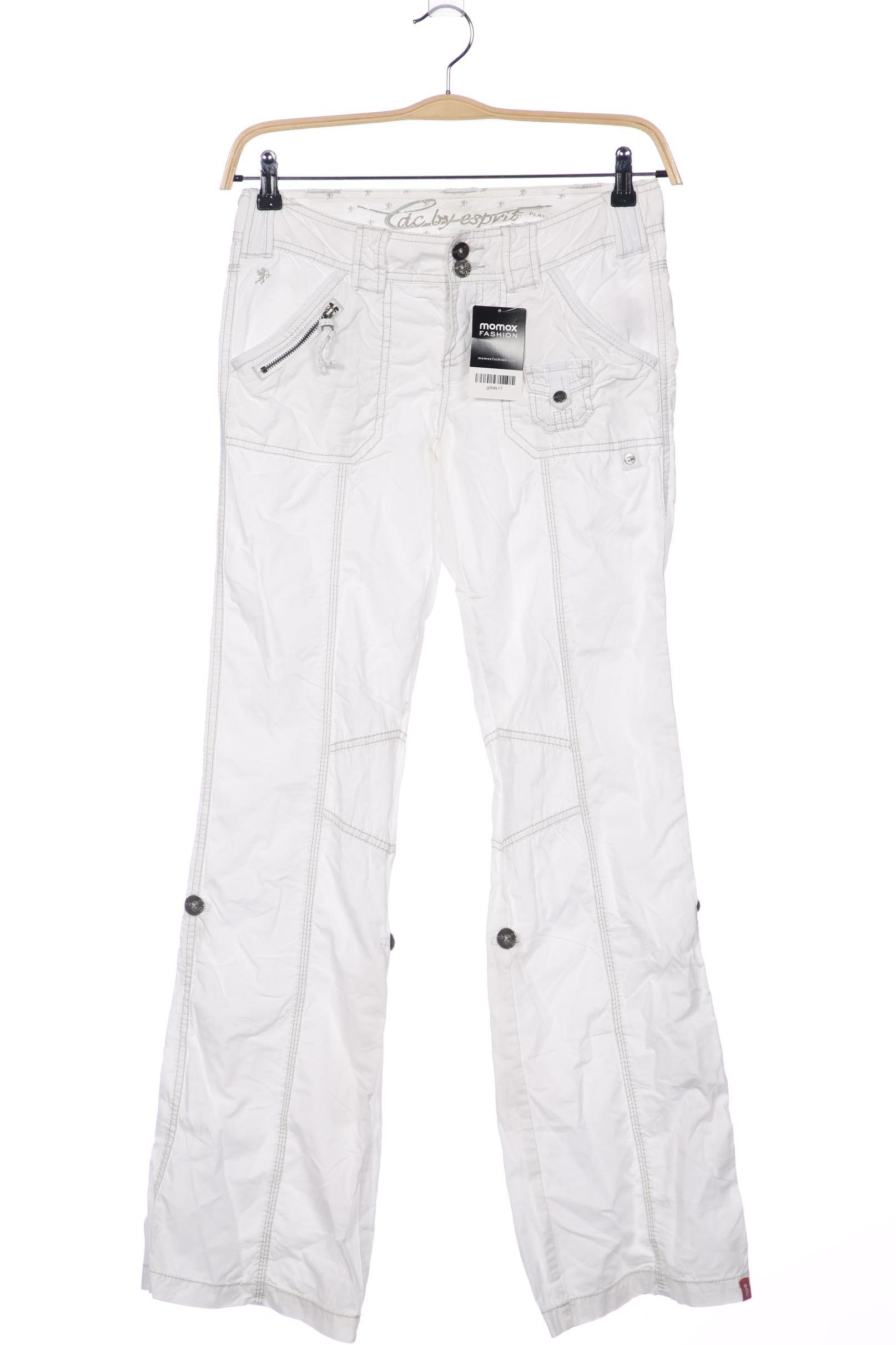 

edc by Esprit Damen Stoffhose, weiß, Gr. 29