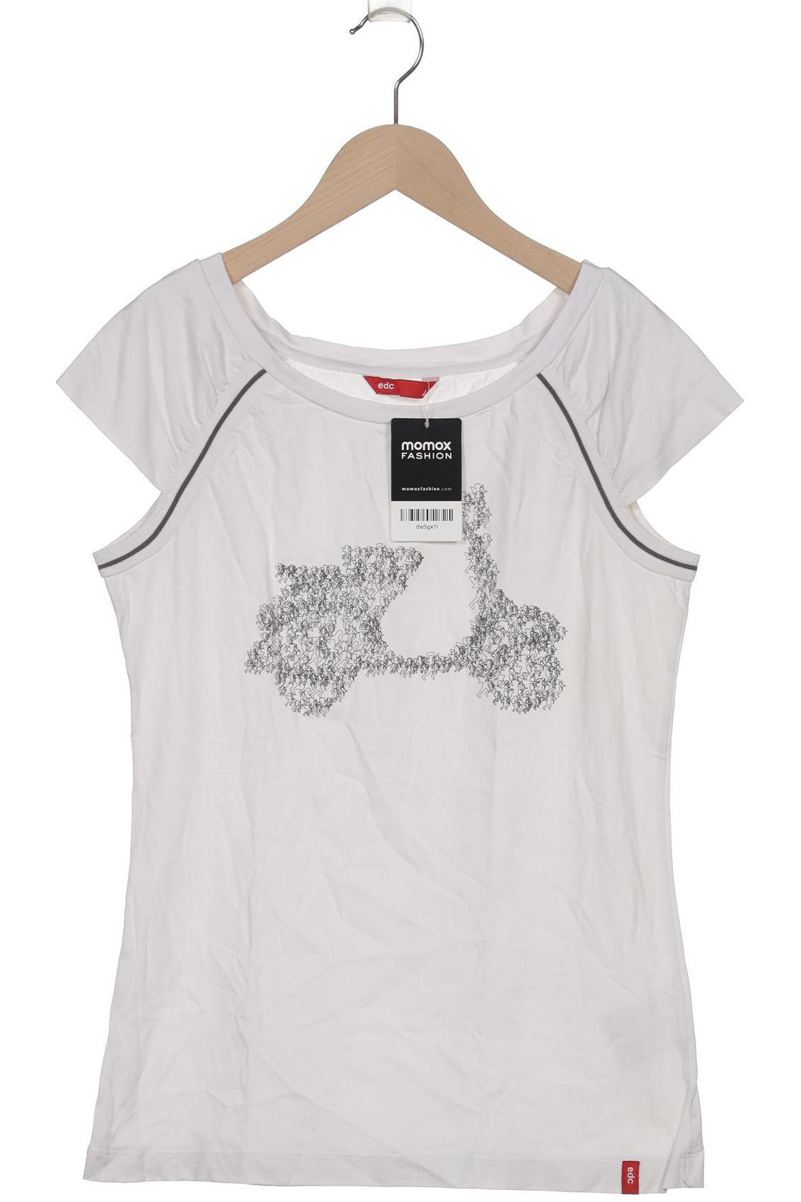 

edc by Esprit Damen T-Shirt, weiß, Gr. 42