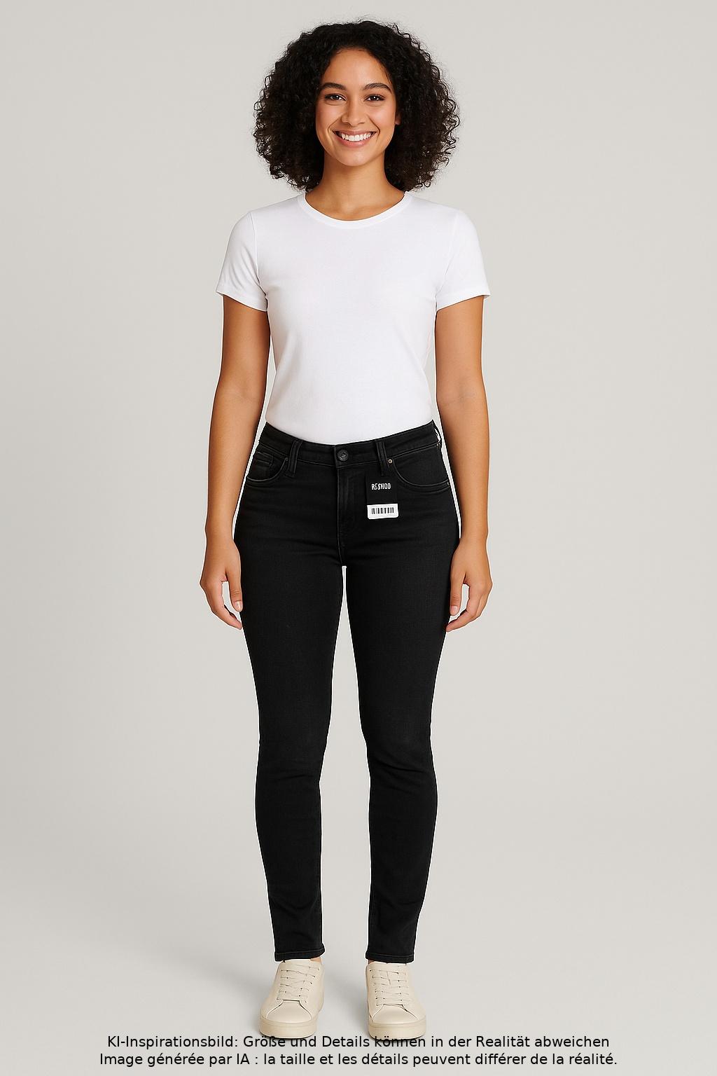 

edc by Esprit Damen Jeans, schwarz, Gr. 32