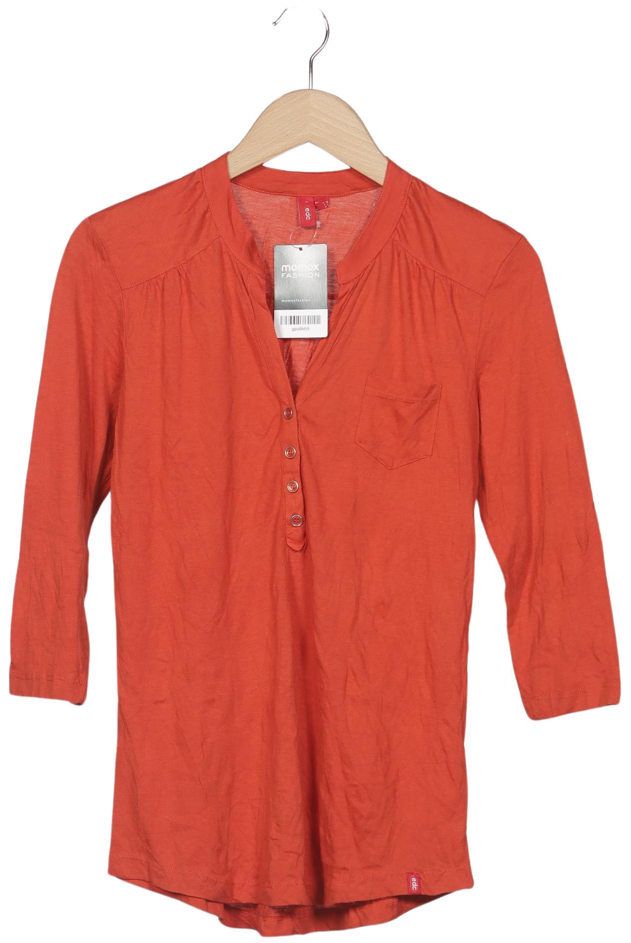 

edc by Esprit Damen Langarmshirt, orange, Gr. 36