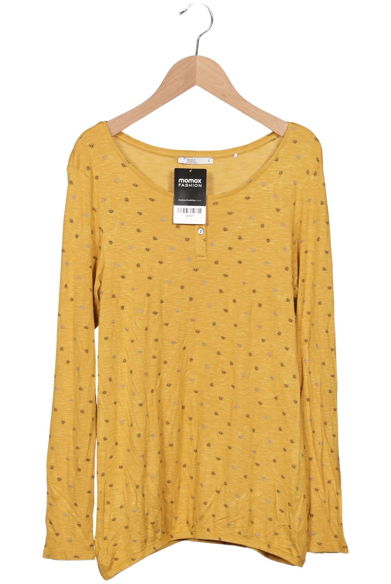 

edc by Esprit Damen Langarmshirt, gelb, Gr. 36