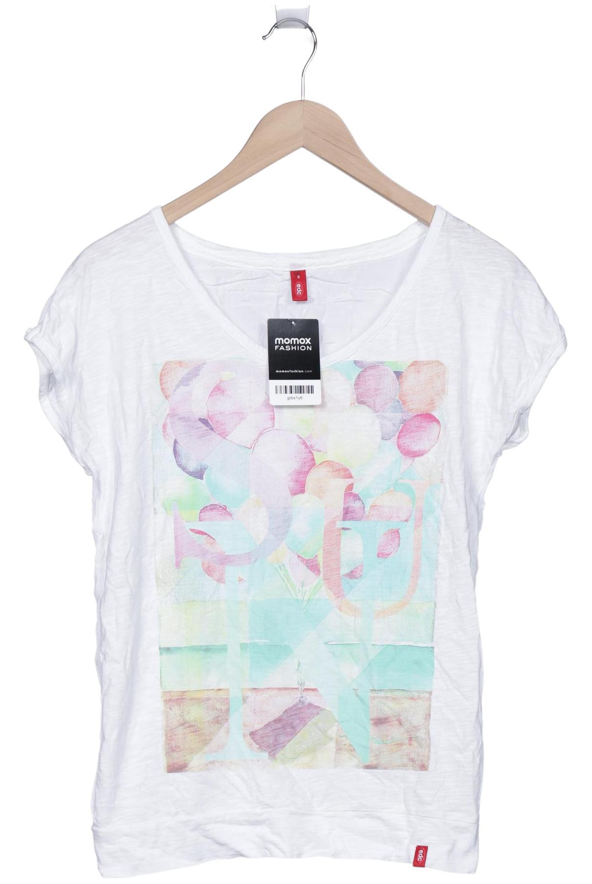 

edc by Esprit Damen T-Shirt, weiß, Gr. 36