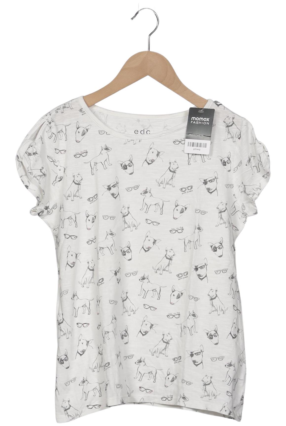 

edc by Esprit Damen T-Shirt, weiß, Gr. 36