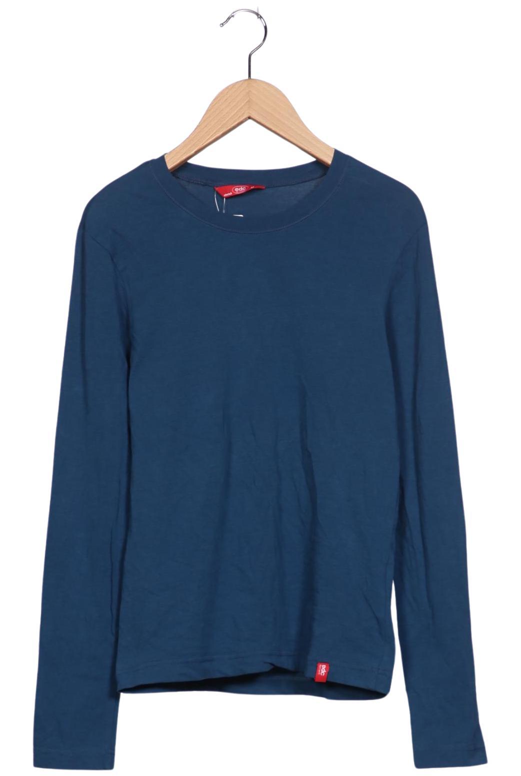 

edc by Esprit Damen Langarmshirt, marineblau, Gr. 38