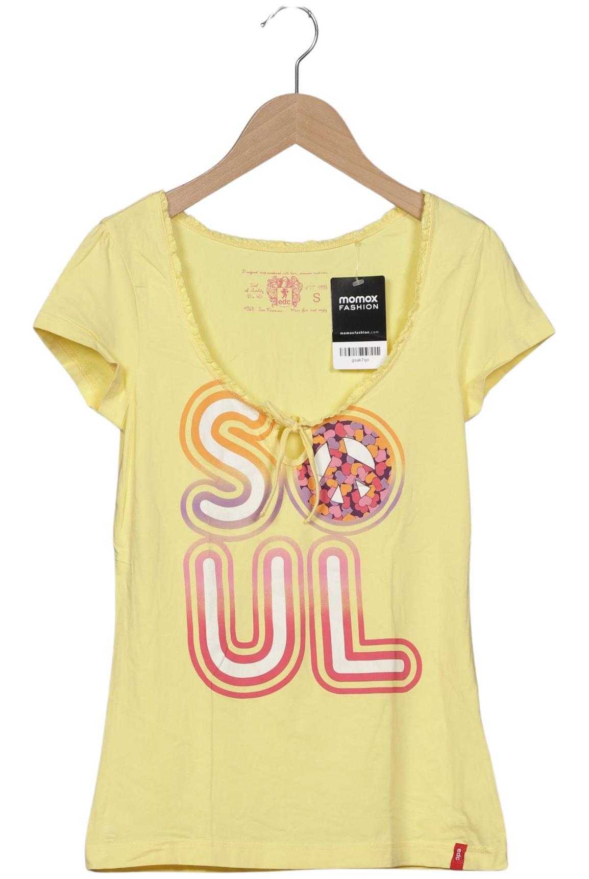 

edc by Esprit Damen T-Shirt, gelb, Gr. 36