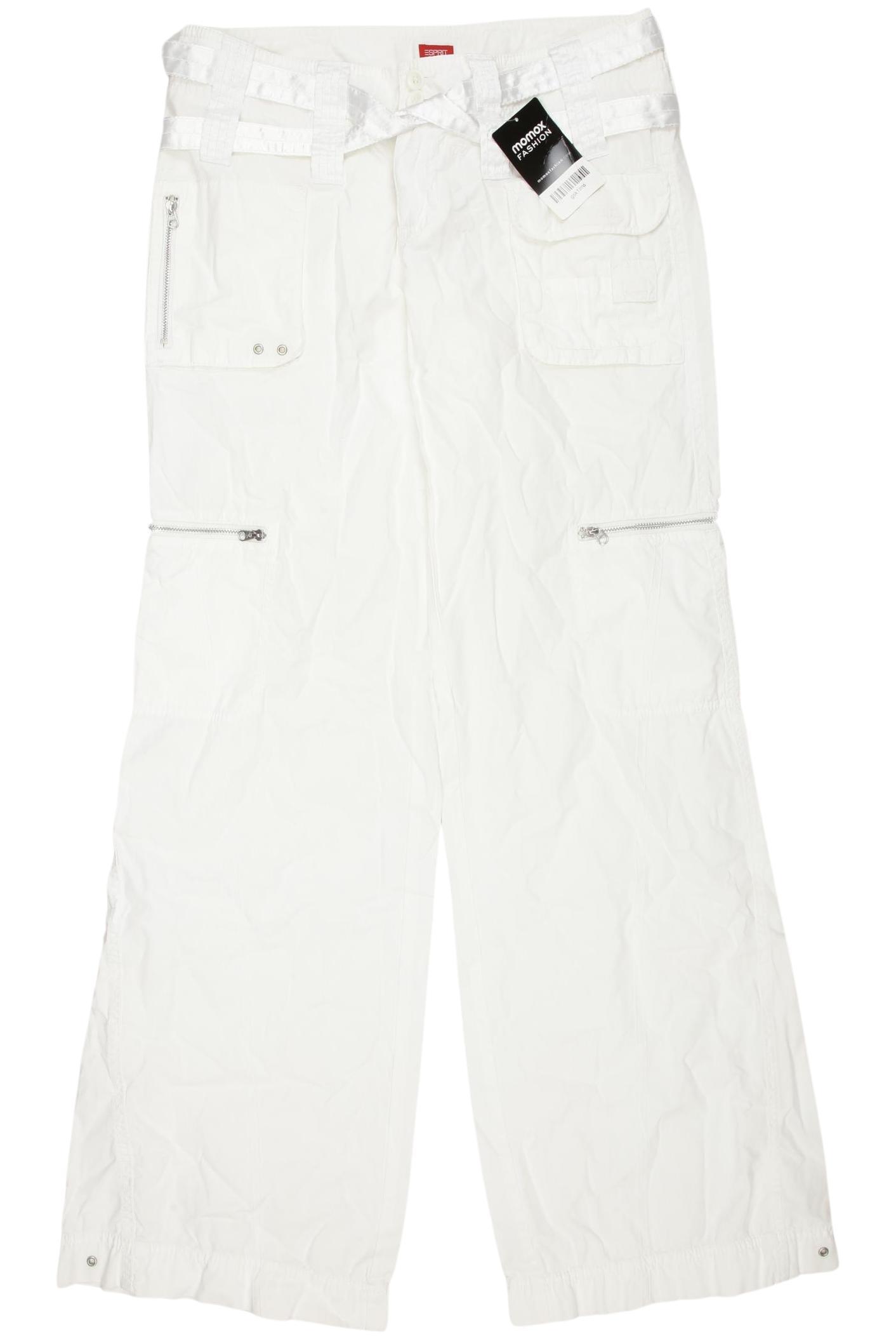 

edc by Esprit Damen Stoffhose, weiß, Gr. 36