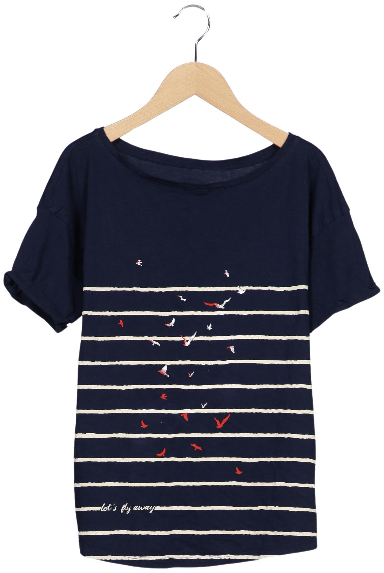 

edc by Esprit Damen T-Shirt, marineblau, Gr. 36