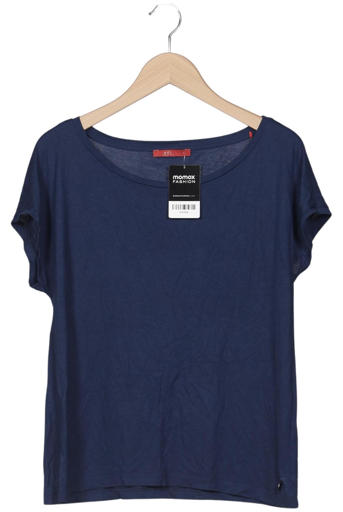 

edc by Esprit Damen T-Shirt, marineblau, Gr. 42