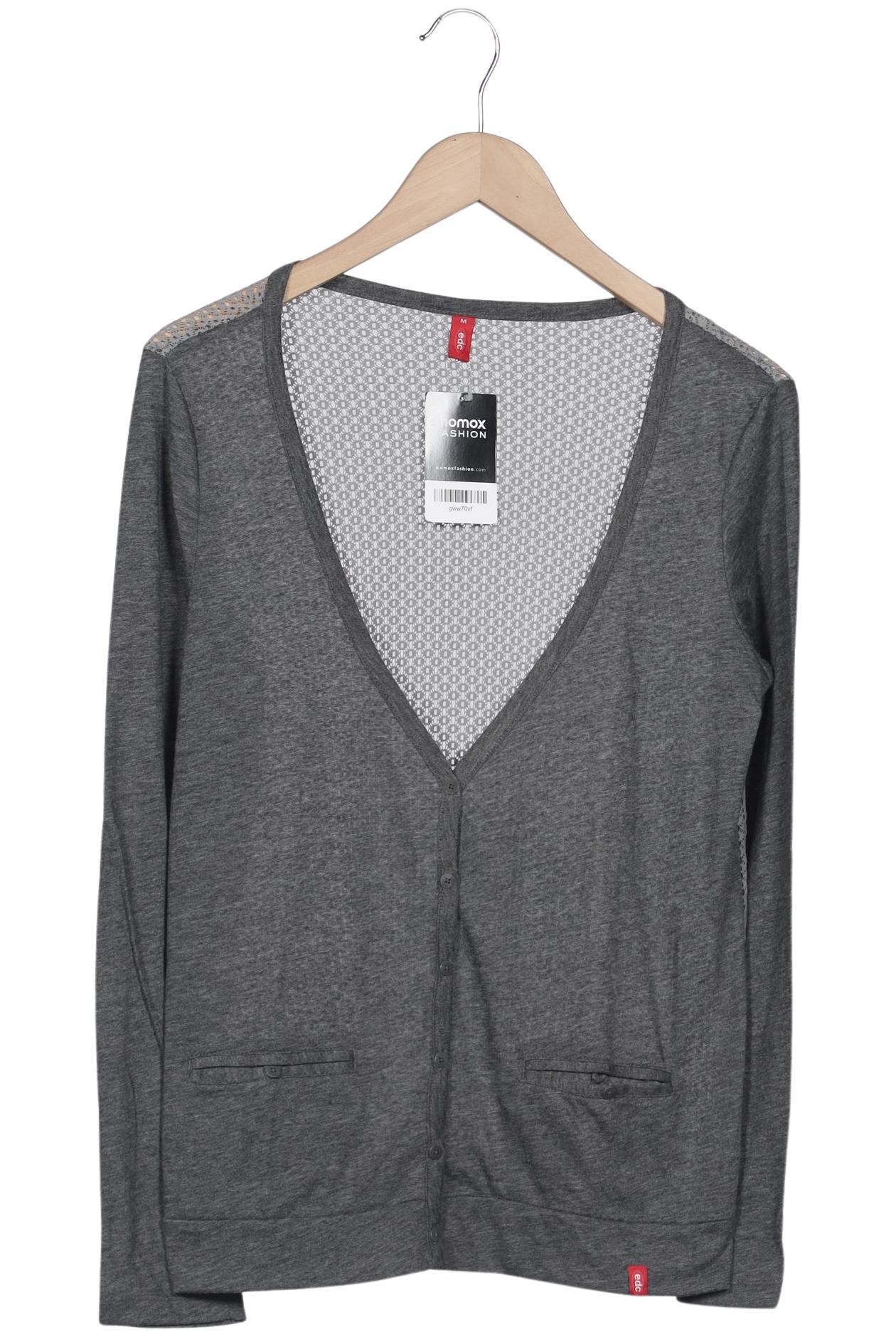 

edc by Esprit Damen Strickjacke, grau, Gr. 38