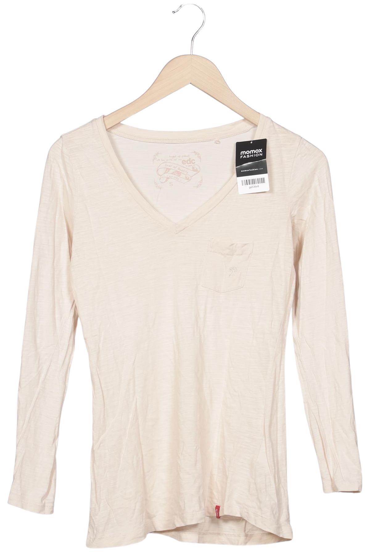 

edc by Esprit Damen Langarmshirt, beige, Gr. 36