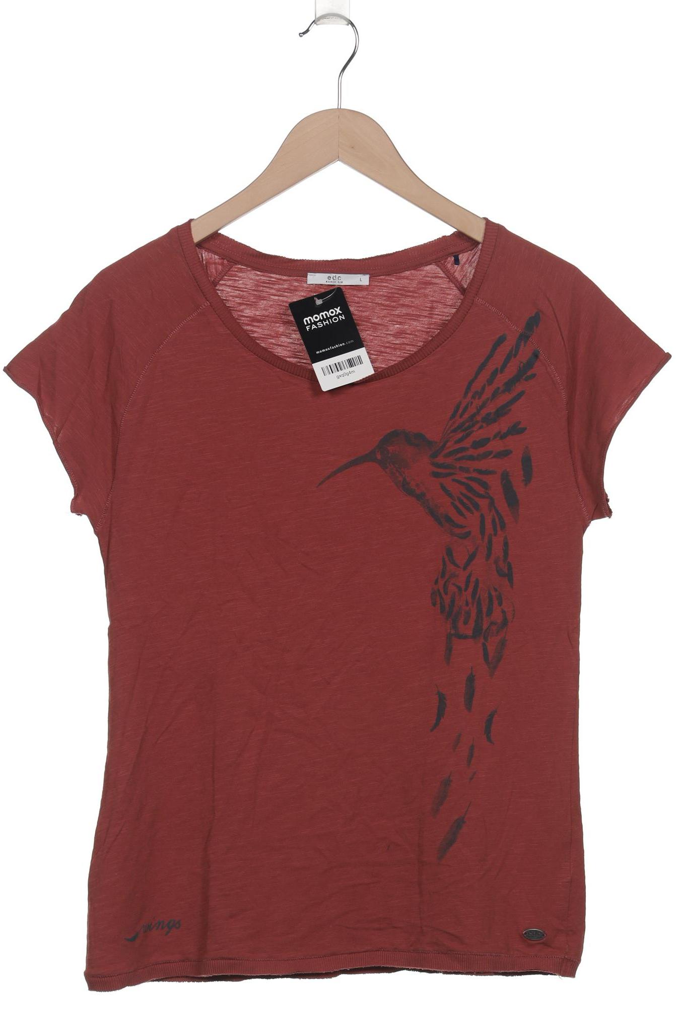 

edc by Esprit Damen T-Shirt, rot, Gr. 42