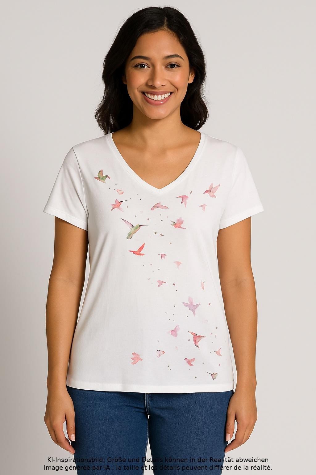 

edc by Esprit Damen T-Shirt, weiß, Gr. 38