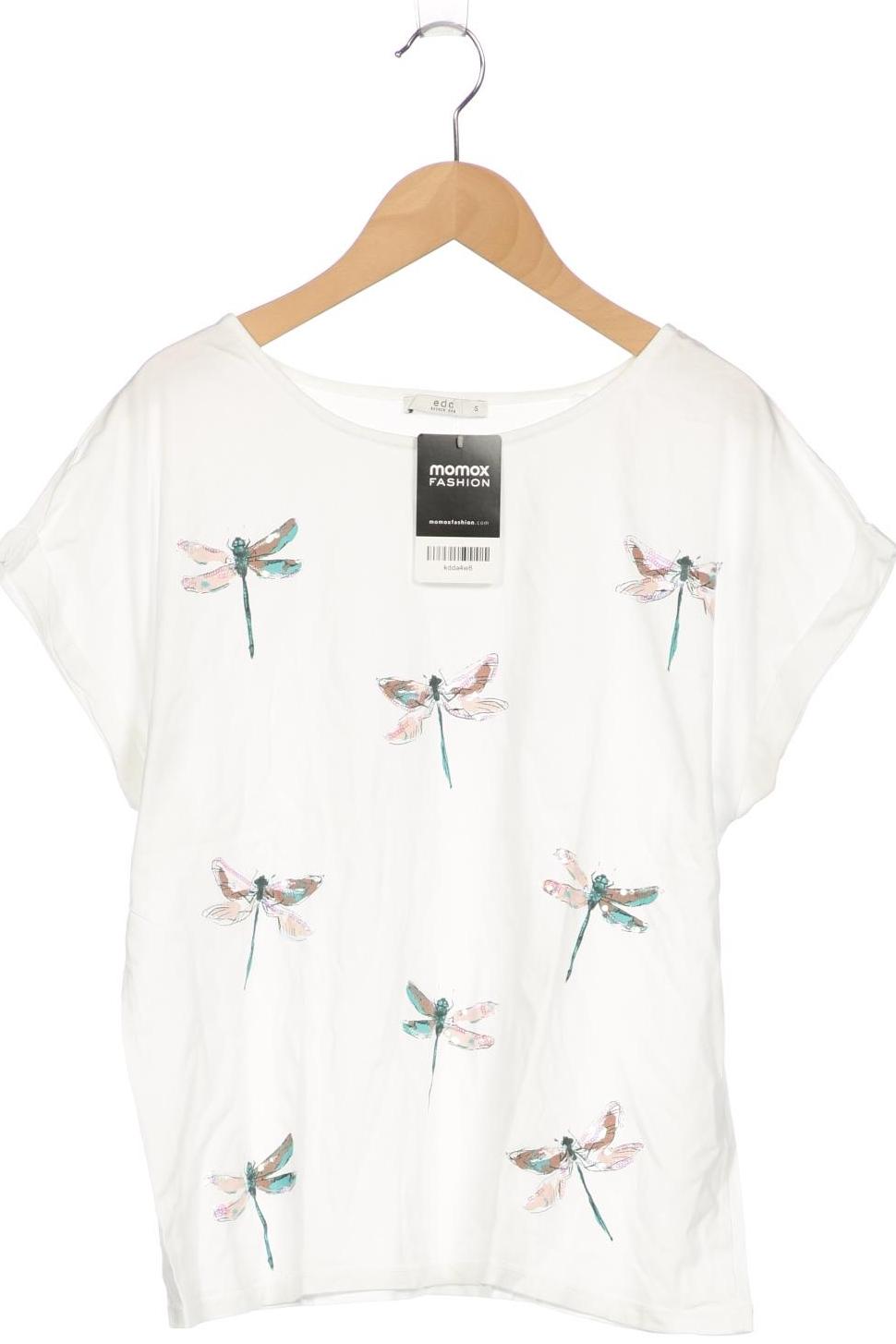 

edc by Esprit Damen T-Shirt, weiß, Gr. 36