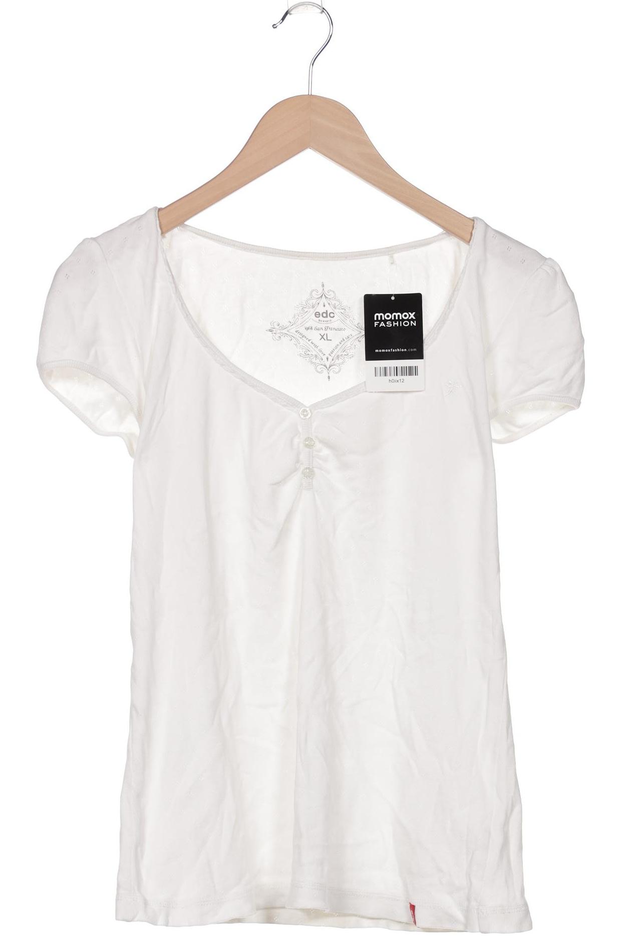 

edc by Esprit Damen T-Shirt, weiß, Gr. 44