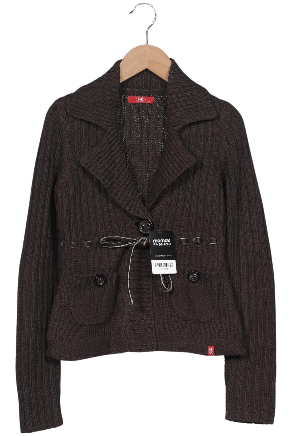 

edc by Esprit Damen Strickjacke, braun, Gr. 34