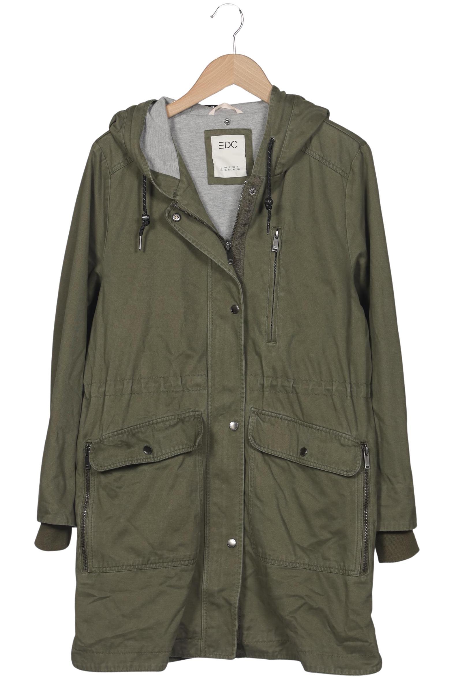 

edc by Esprit Damen Mantel, grün, Gr. 44