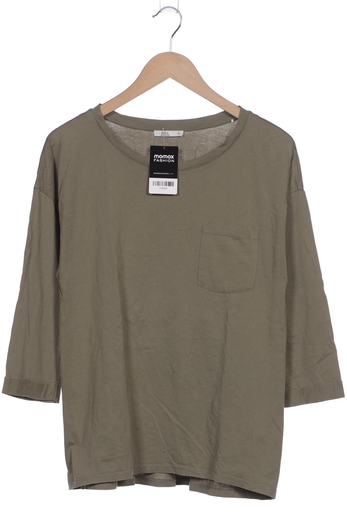 

edc by Esprit Damen Langarmshirt, grün, Gr. 44