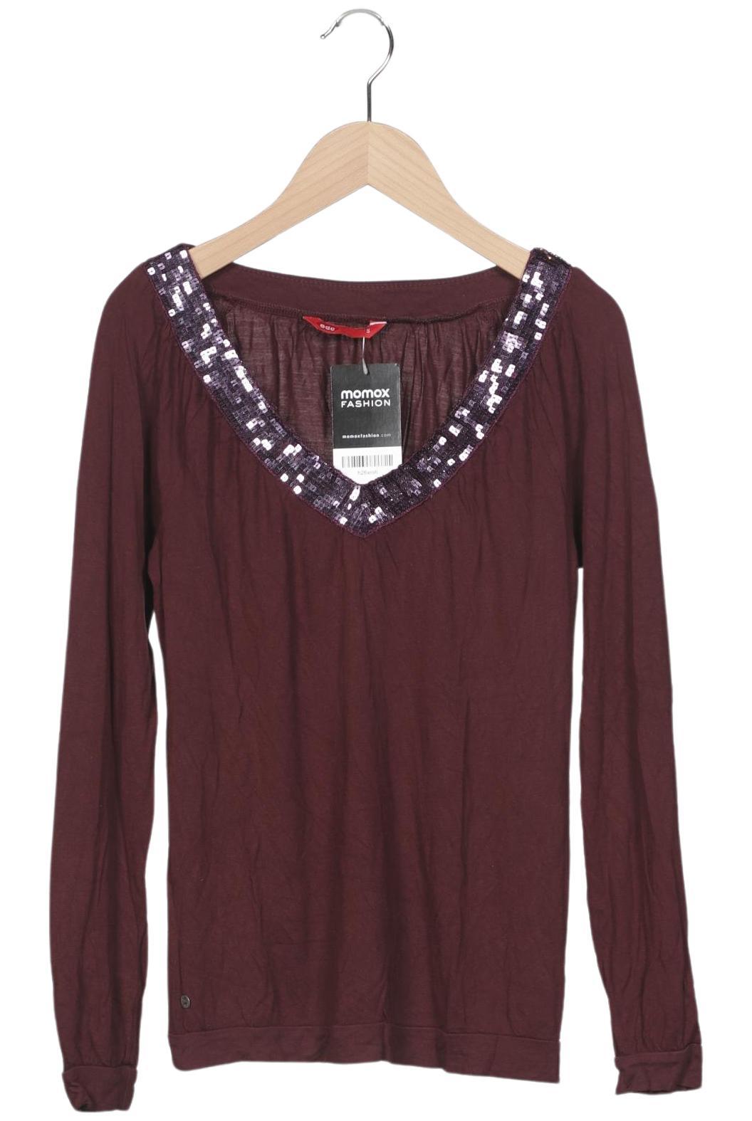 

edc by Esprit Damen Langarmshirt, bordeaux, Gr. 36