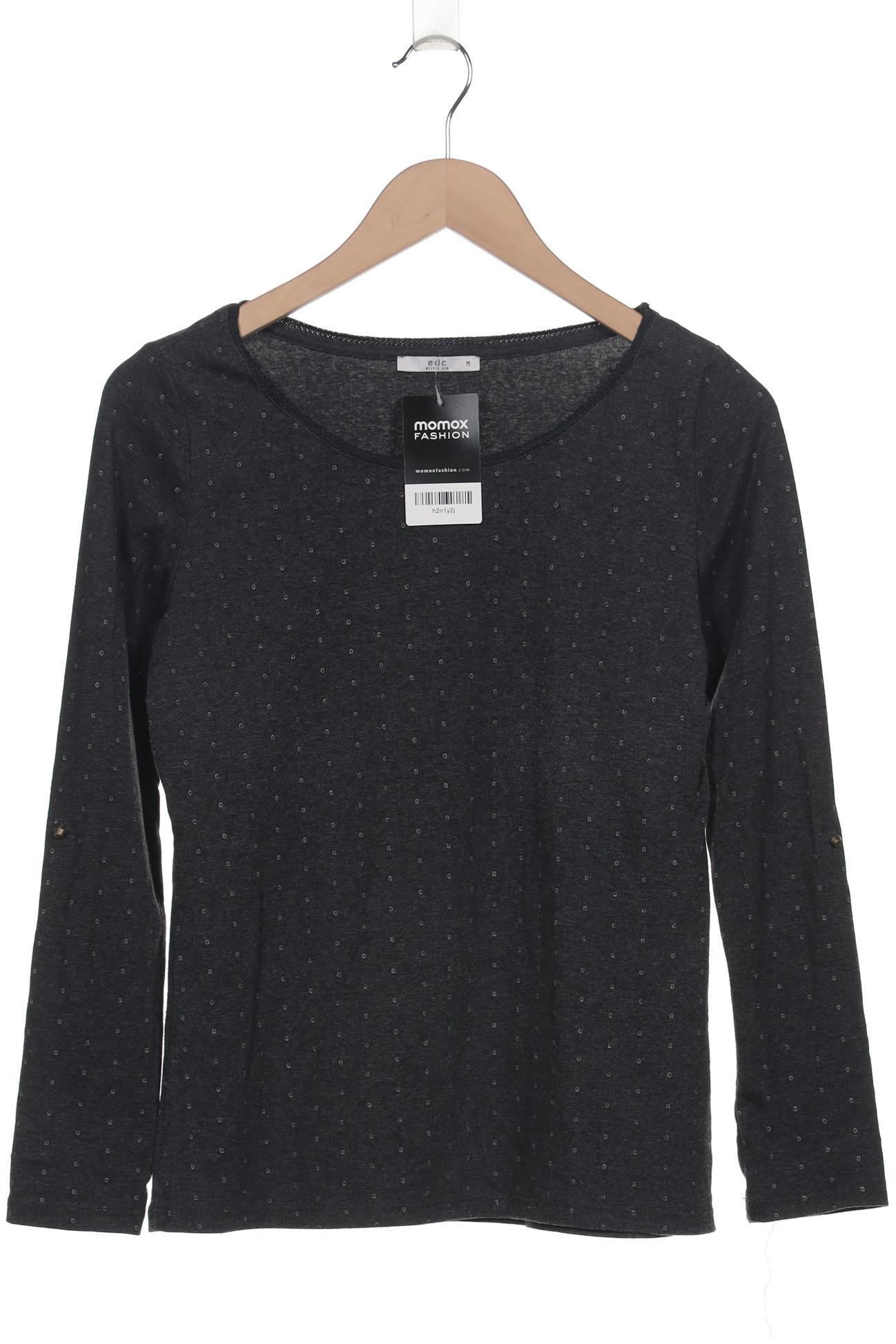 

edc by Esprit Damen Langarmshirt, grau, Gr. 38