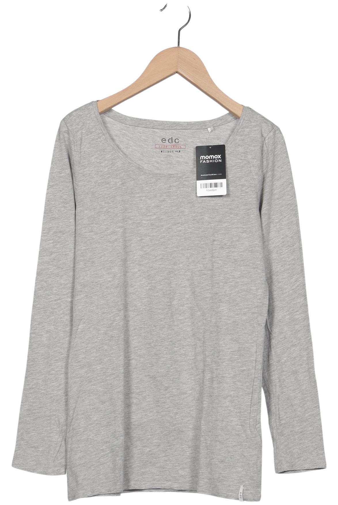 

edc by Esprit Damen Langarmshirt, grau, Gr. 36