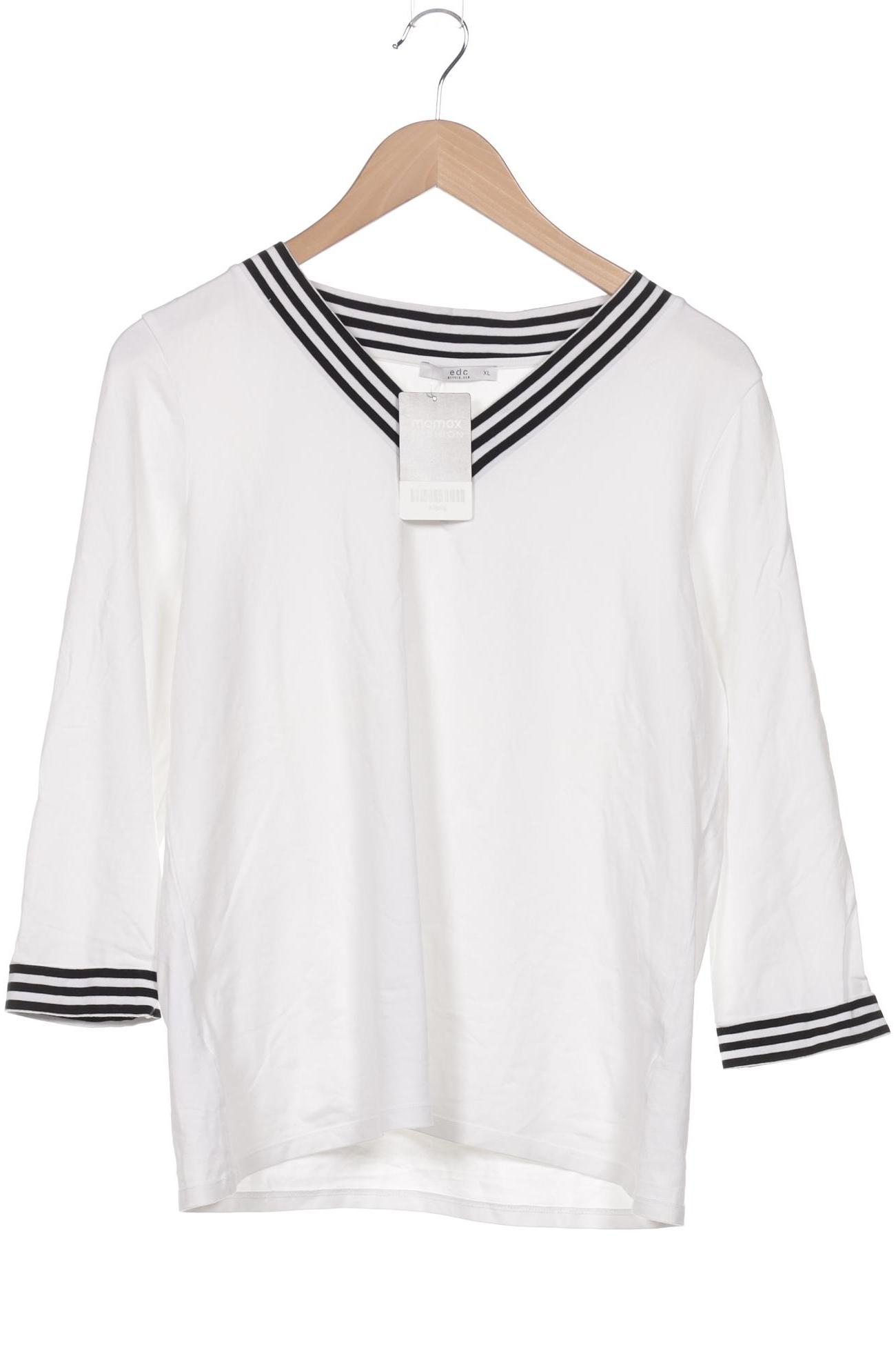 

edc by Esprit Damen Langarmshirt, weiß, Gr. 44