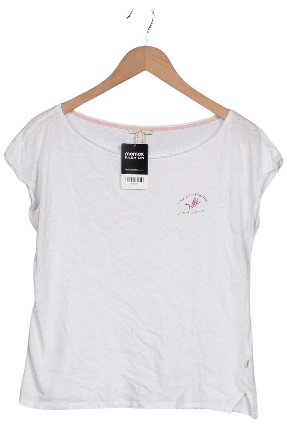 

edc by Esprit Damen T-Shirt, weiß, Gr. 36