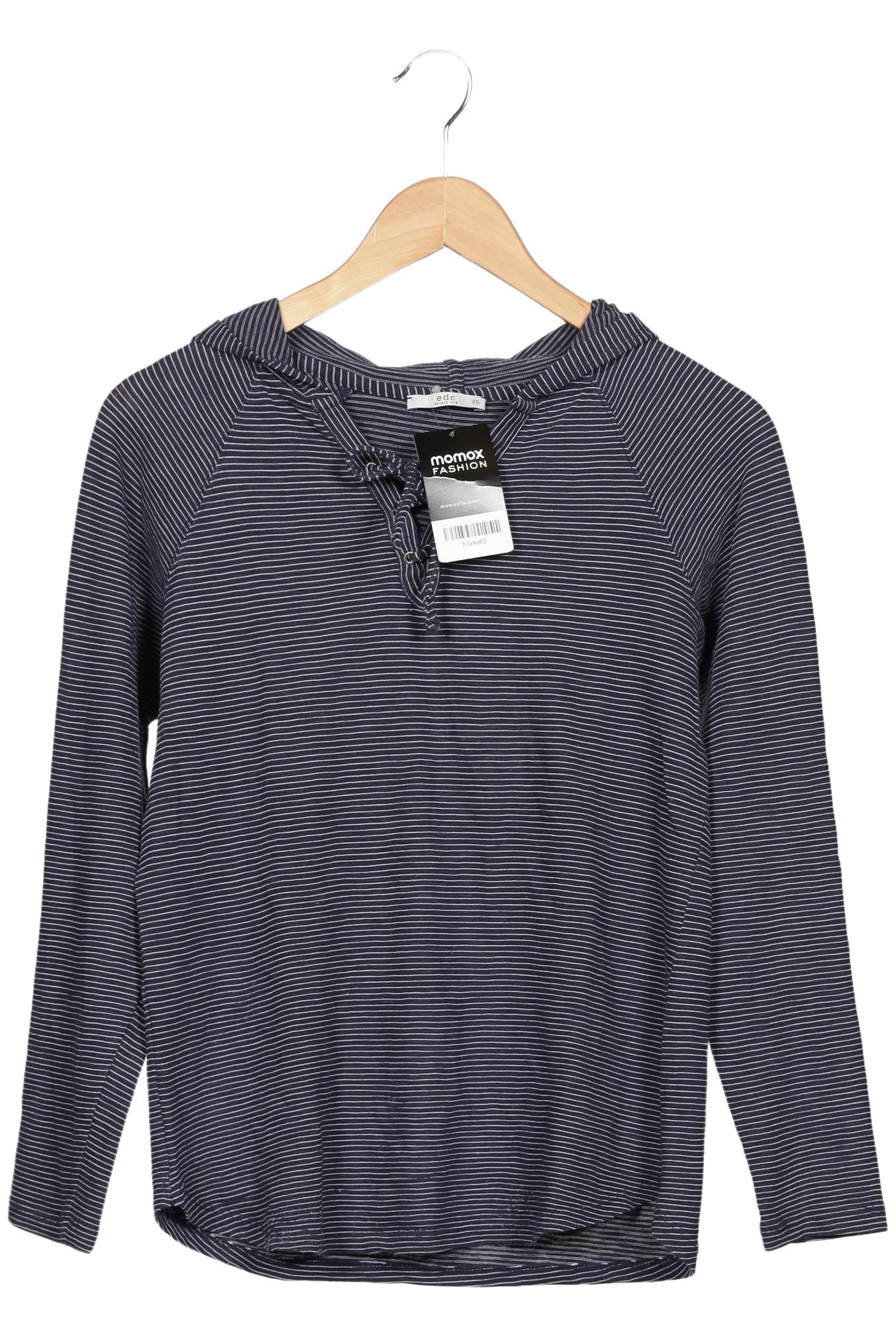 

edc by Esprit Damen Kapuzenpullover, marineblau, Gr. 34