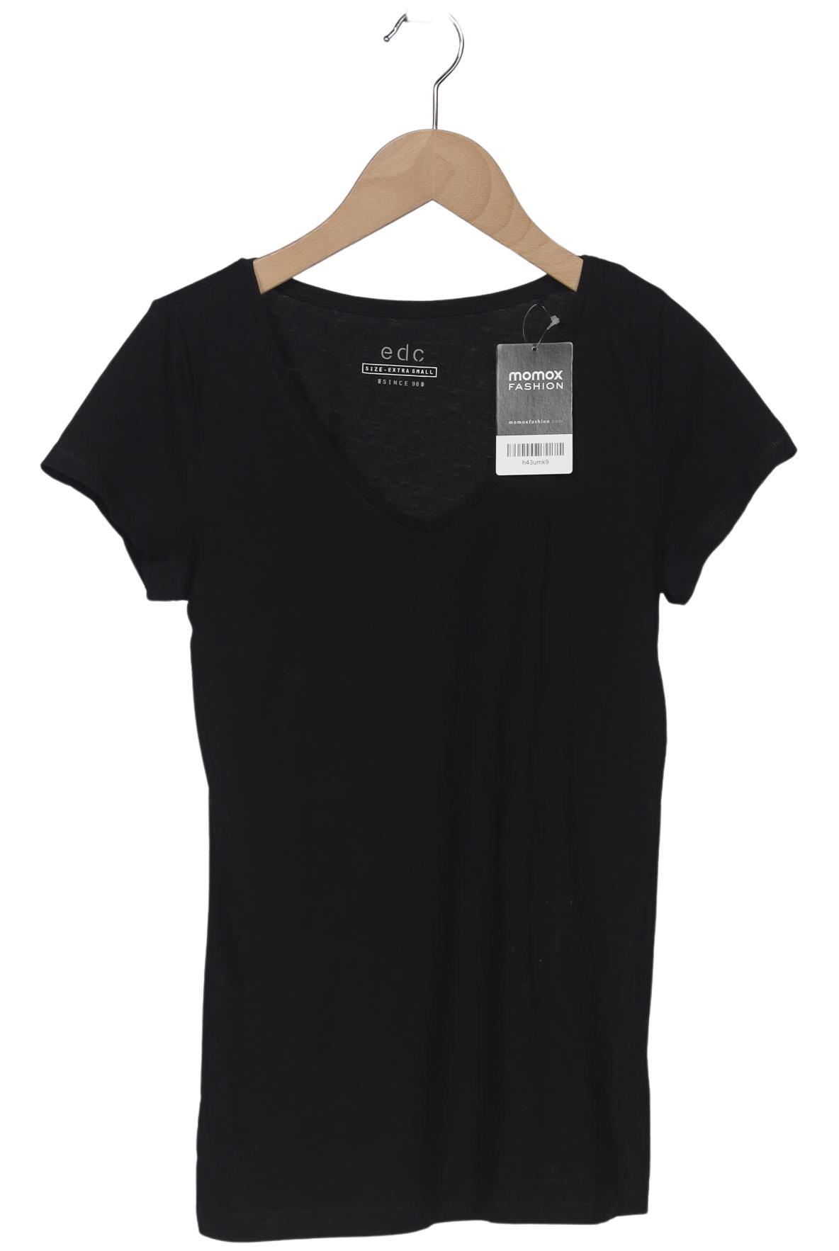 

edc by Esprit Damen T-Shirt, schwarz, Gr. 34