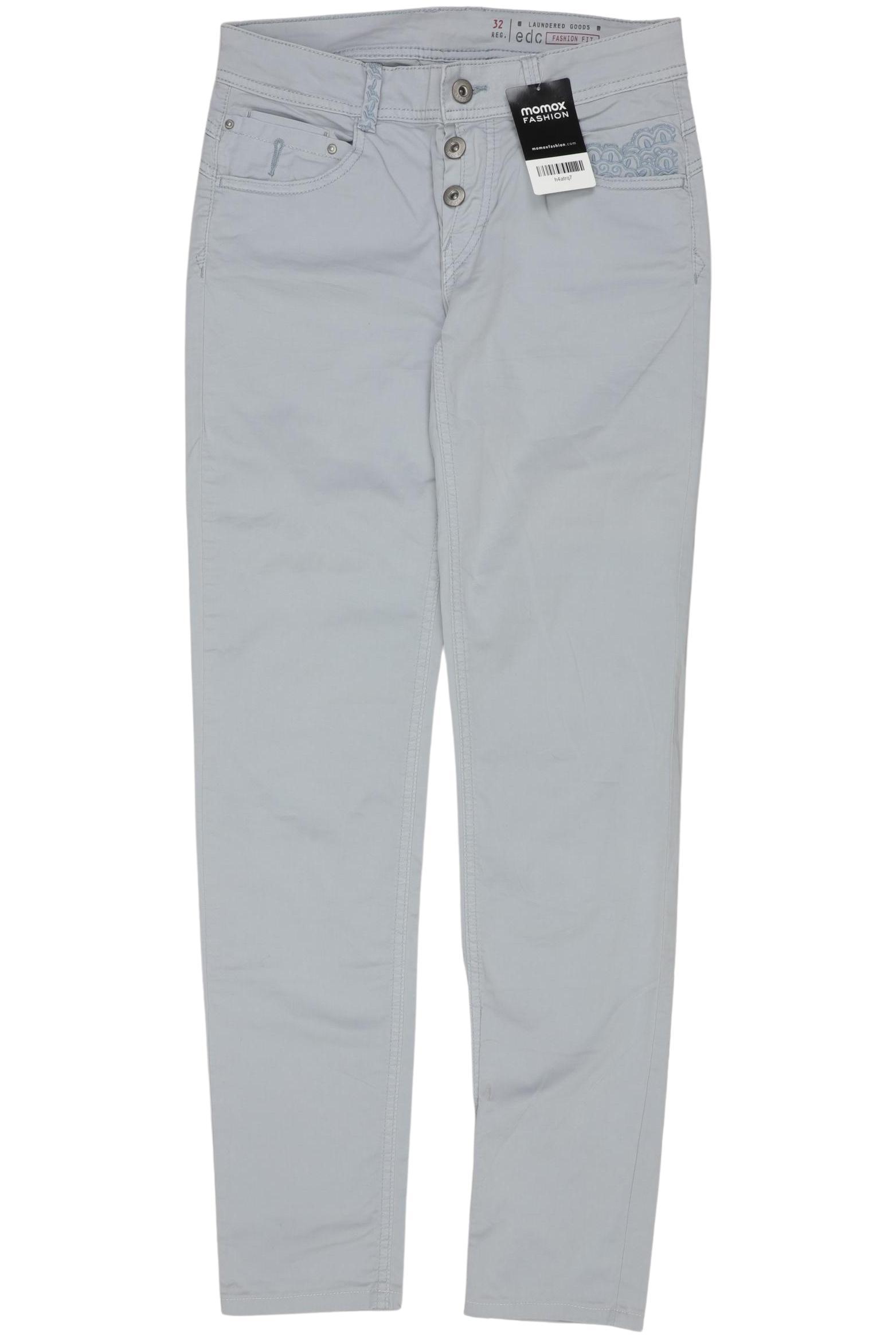 

edc by Esprit Damen Stoffhose, hellblau, Gr. 32