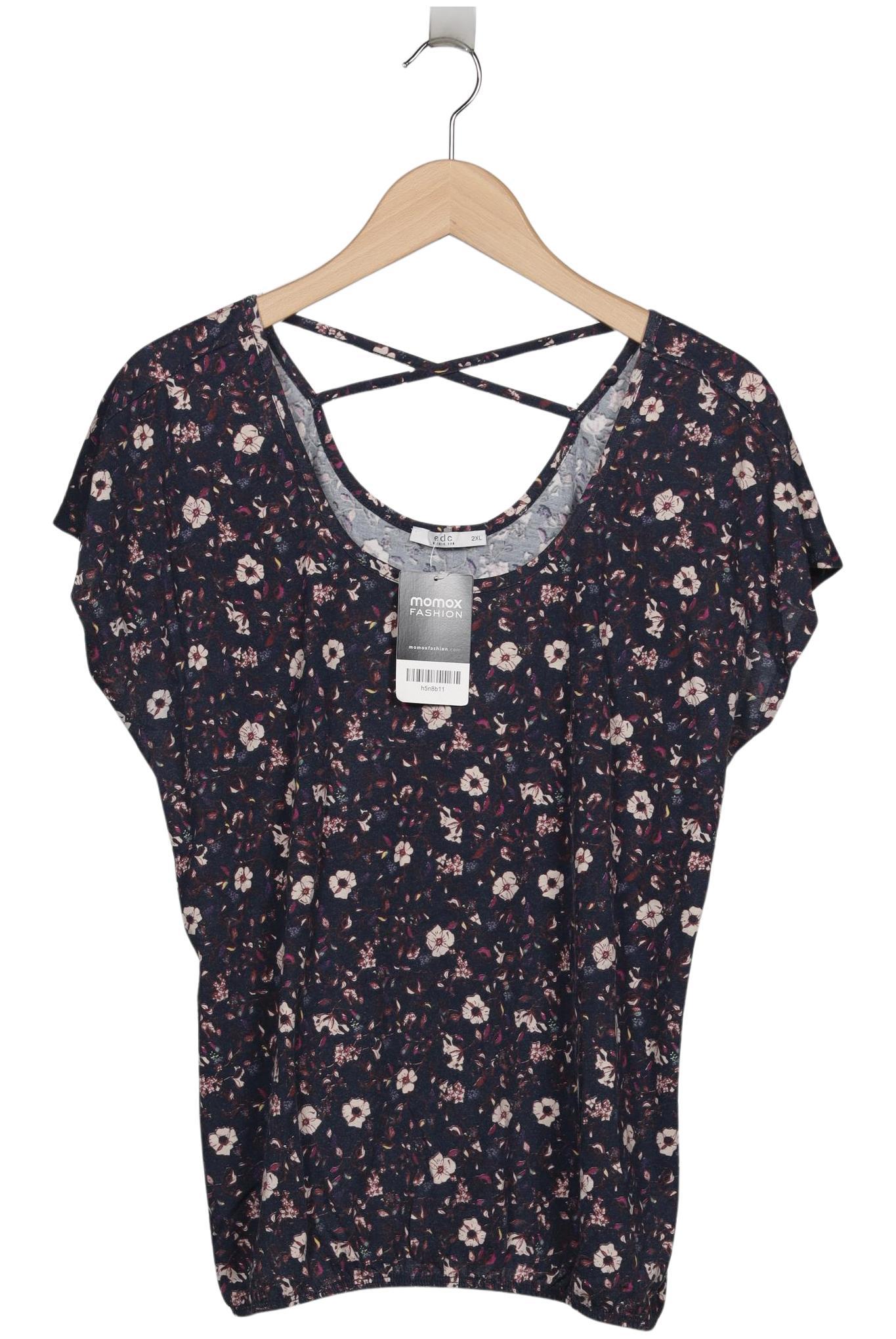 

edc by Esprit Damen T-Shirt, marineblau, Gr. 46