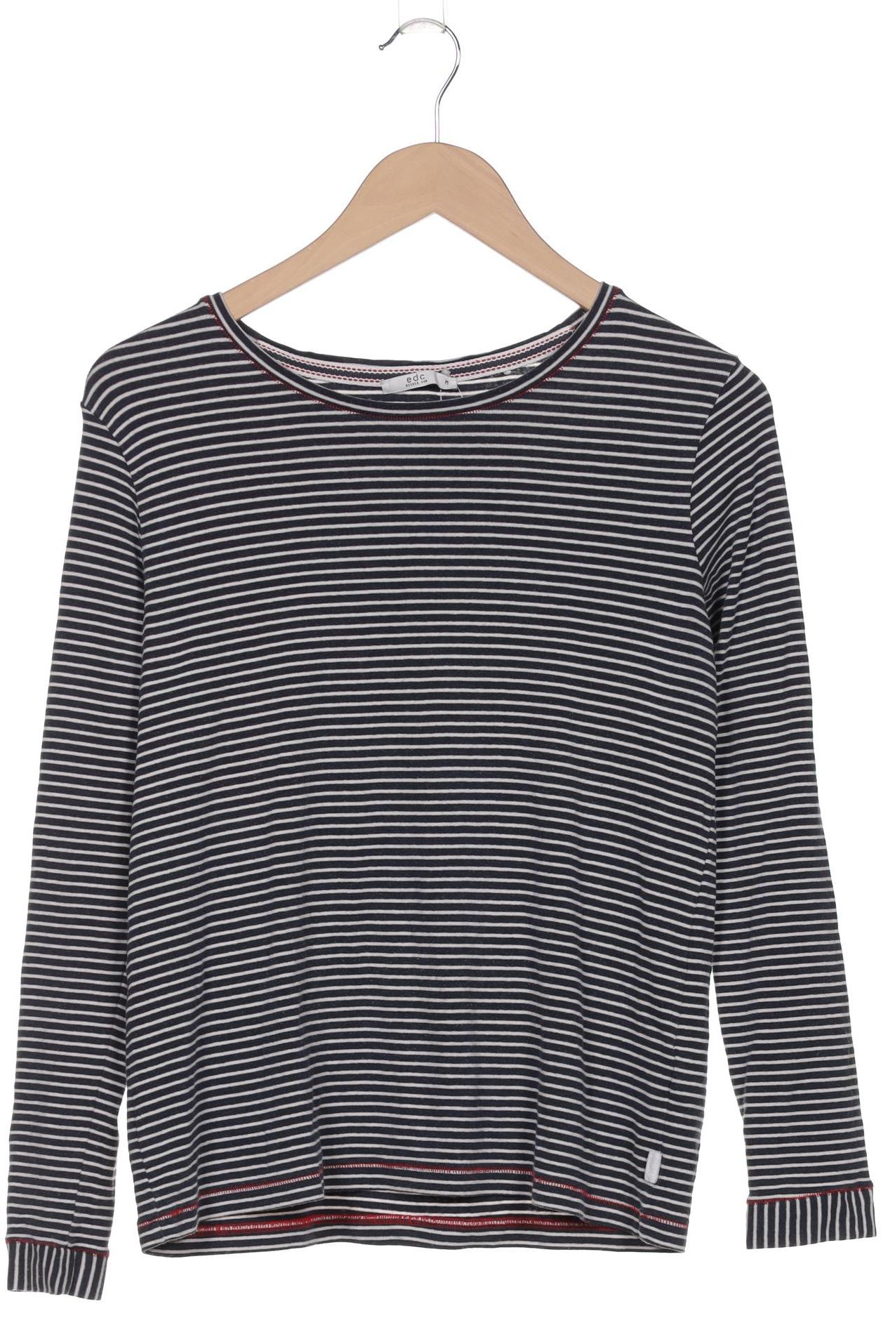 

edc by Esprit Damen Langarmshirt, marineblau, Gr. 38