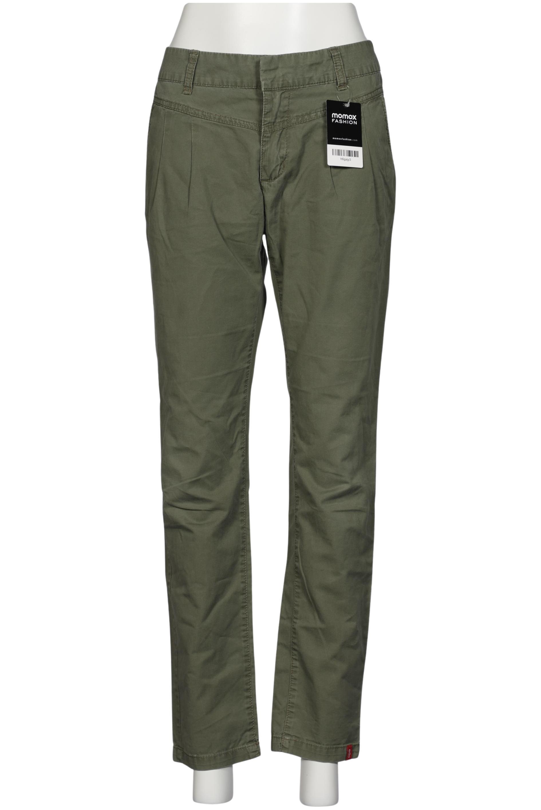 

edc by Esprit Damen Stoffhose, grün, Gr. 36
