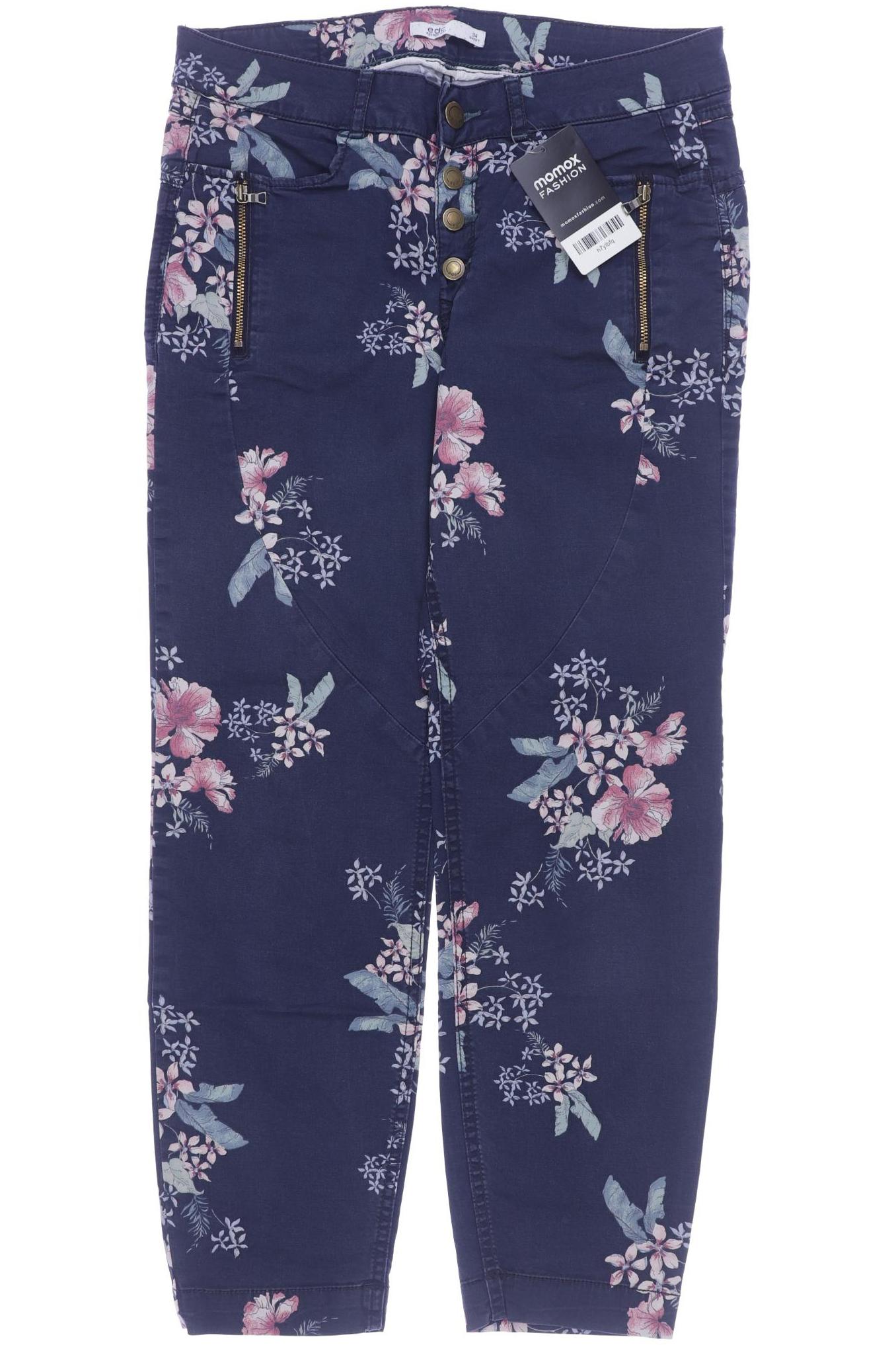

edc by Esprit Damen Stoffhose, marineblau, Gr. 34
