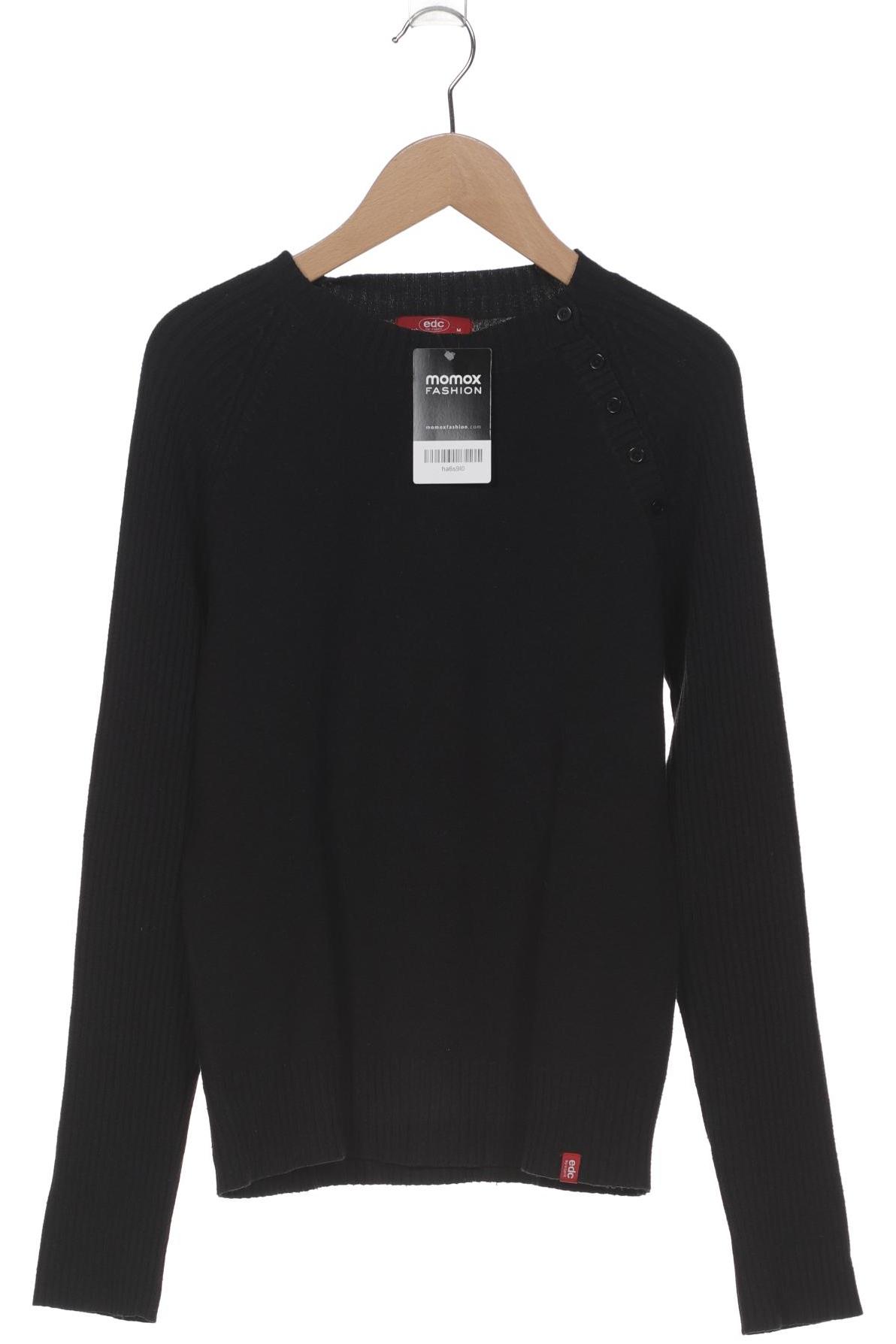 

edc by Esprit Damen Pullover, schwarz, Gr. 38