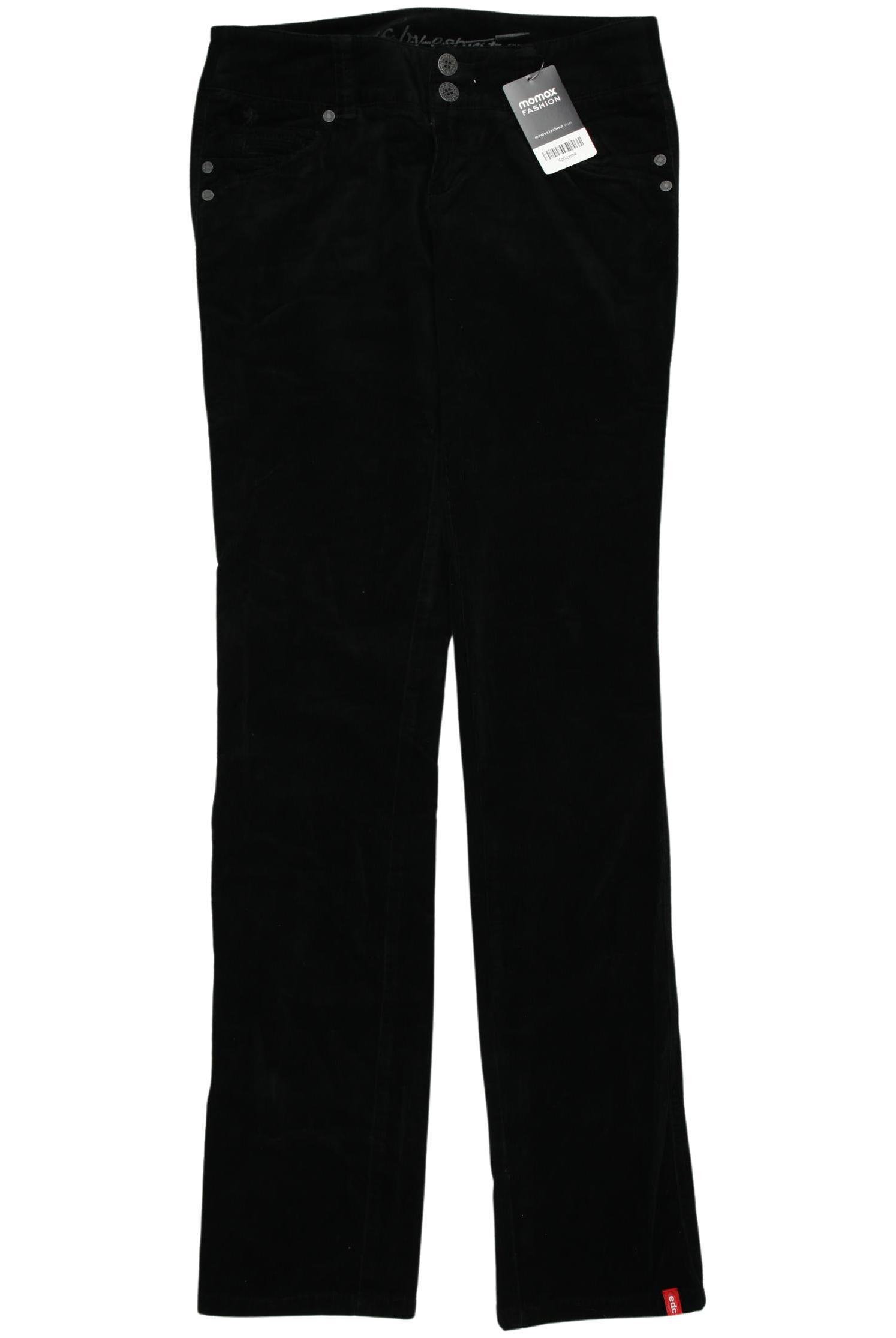 

edc by Esprit Damen Stoffhose, schwarz, Gr. 38