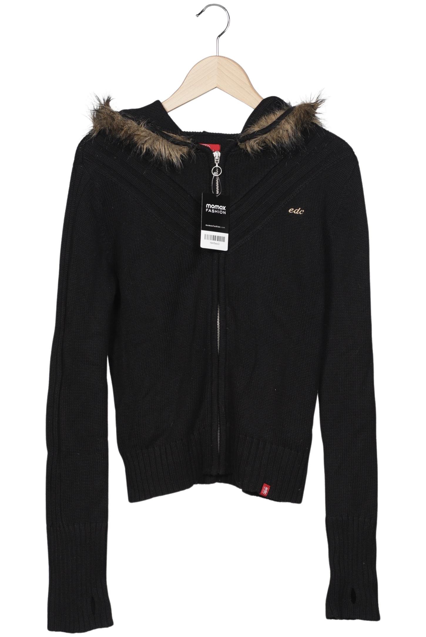 

edc by Esprit Damen Kapuzenpullover, schwarz, Gr. 42