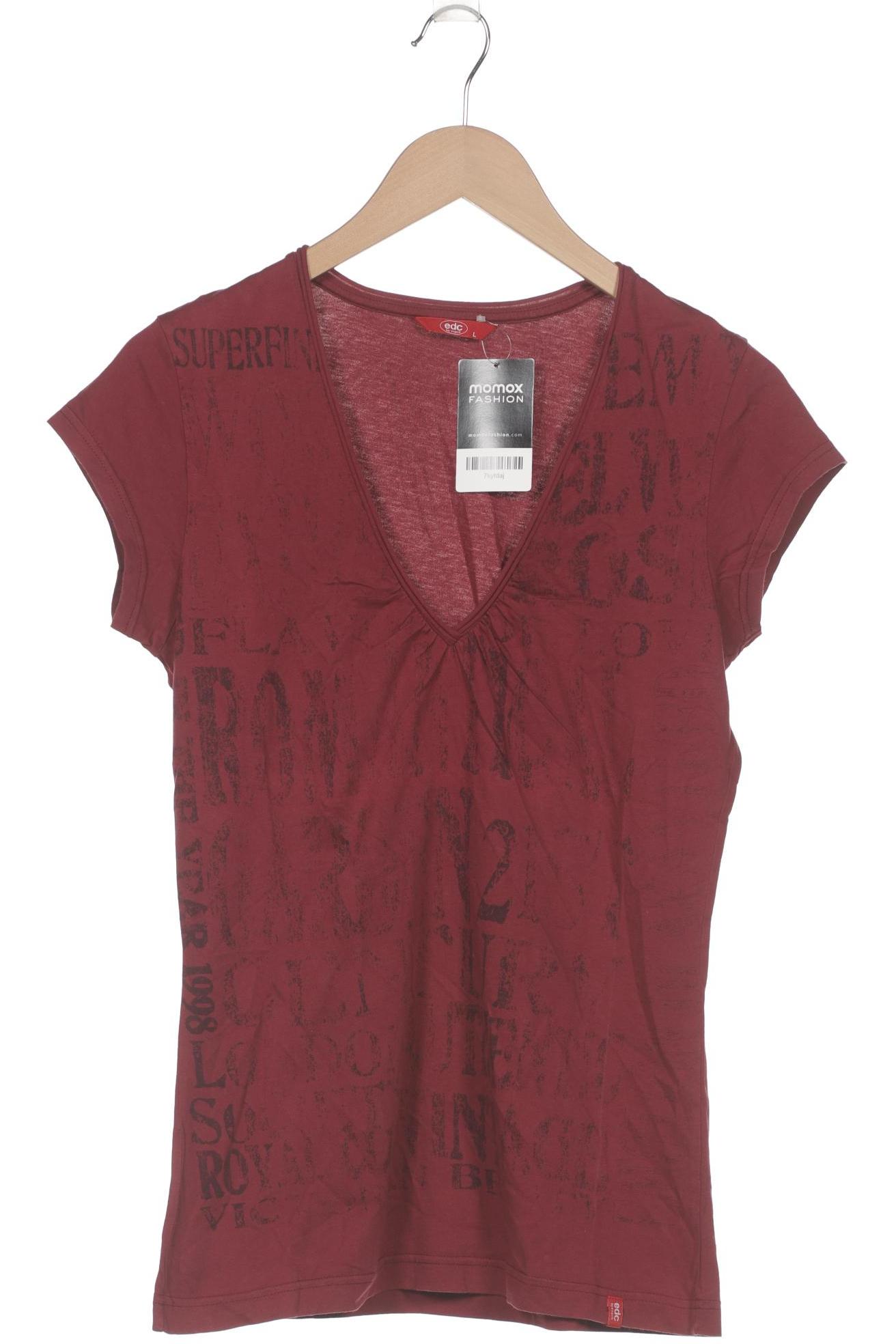 

edc by Esprit Damen T-Shirt, bordeaux, Gr. 42