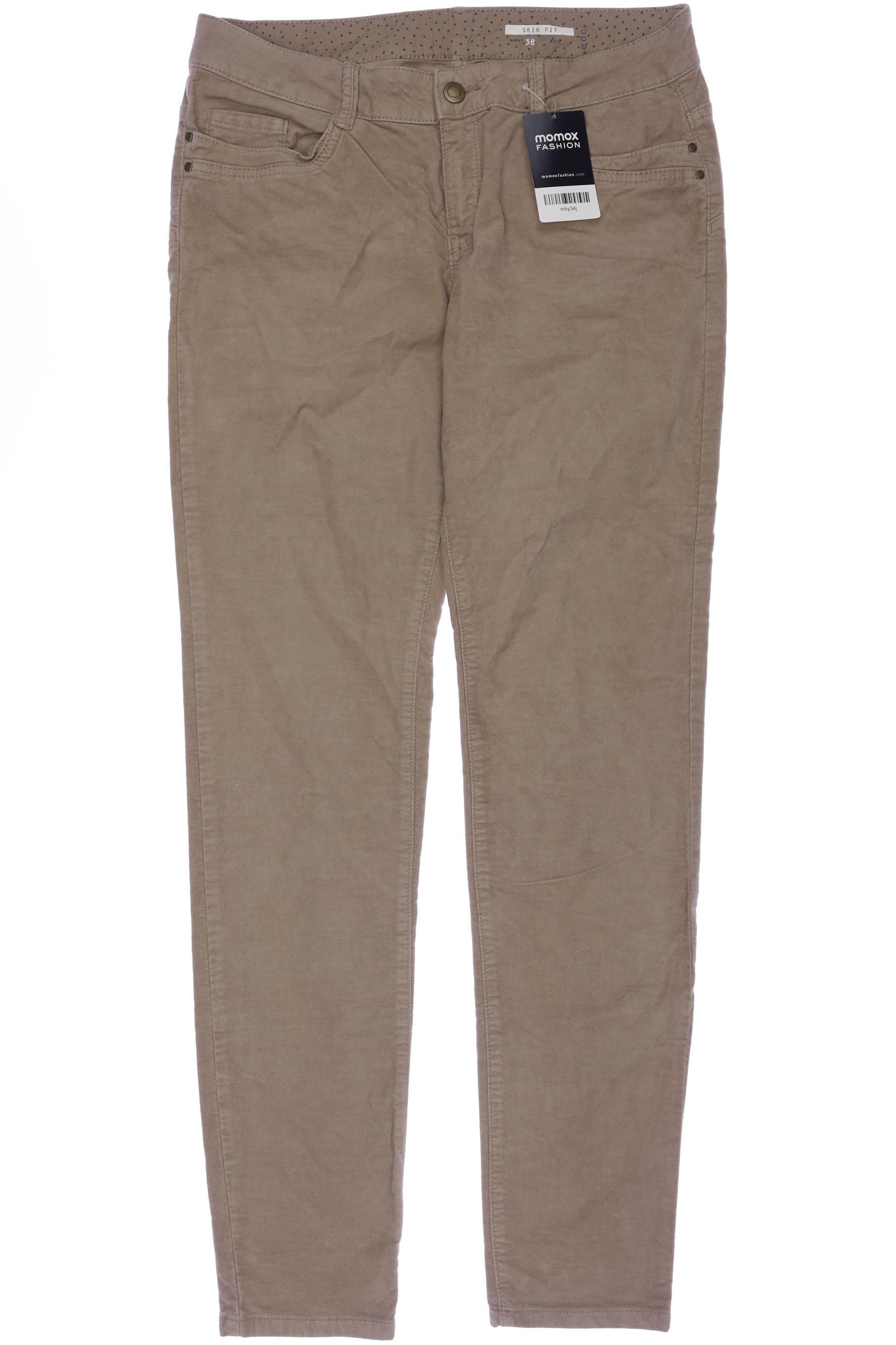 

edc by Esprit Damen Stoffhose, beige, Gr. 38