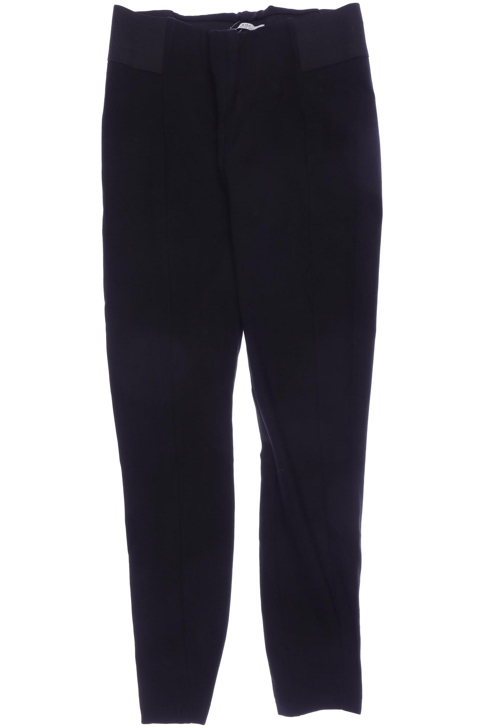 

edc by Esprit Damen Stoffhose, schwarz, Gr. 0