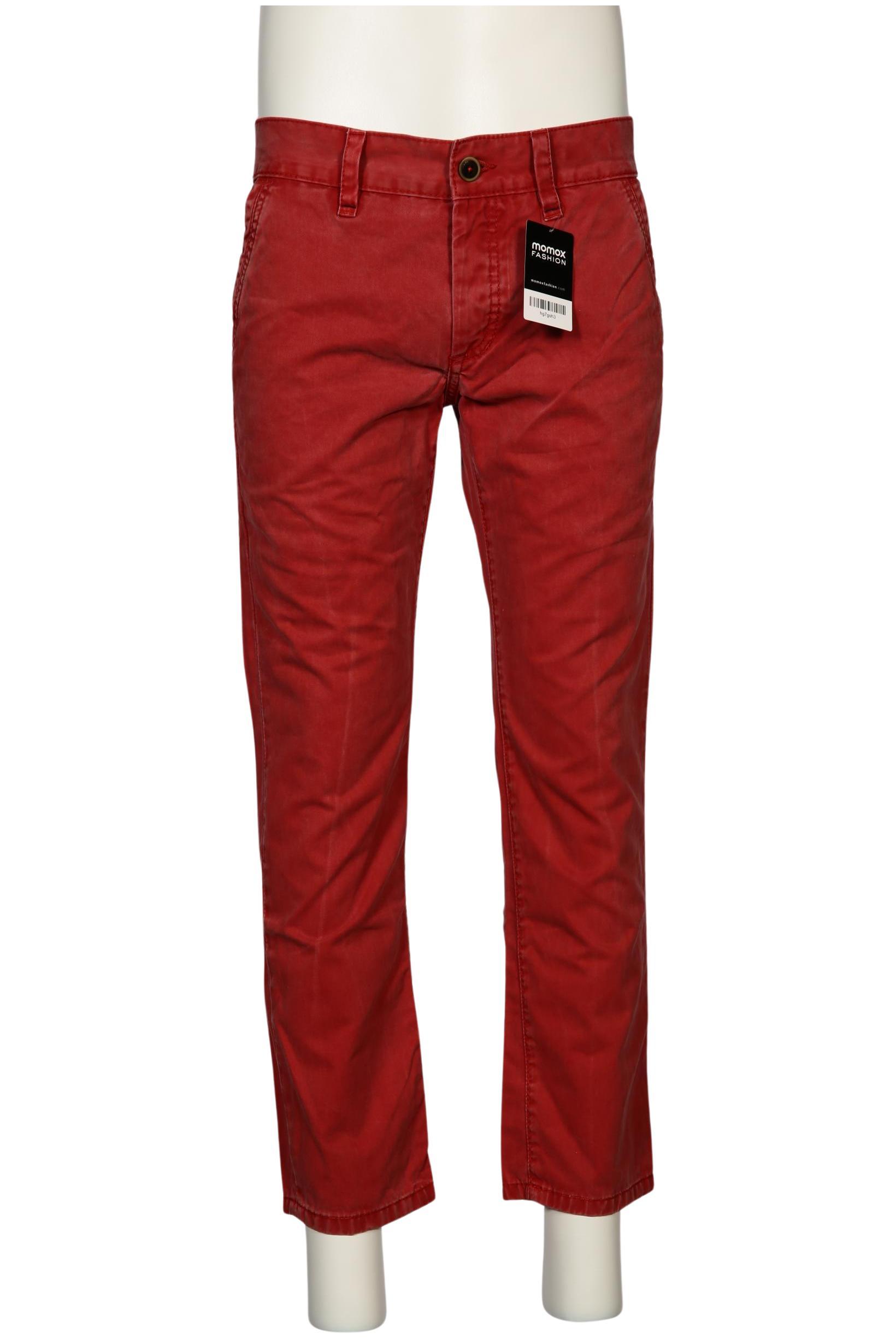 

edc by Esprit Herren Stoffhose, rot, Gr. 33