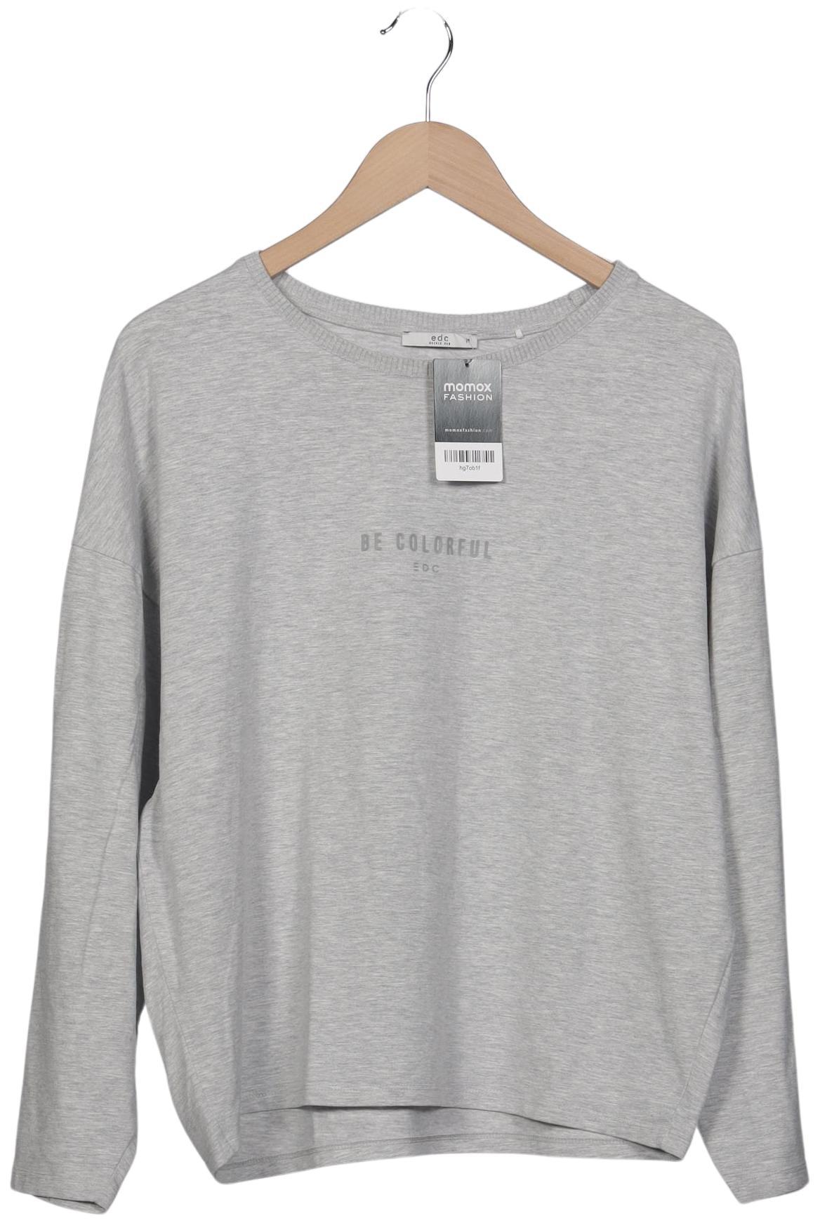 

edc by Esprit Damen Langarmshirt, grau, Gr. 38