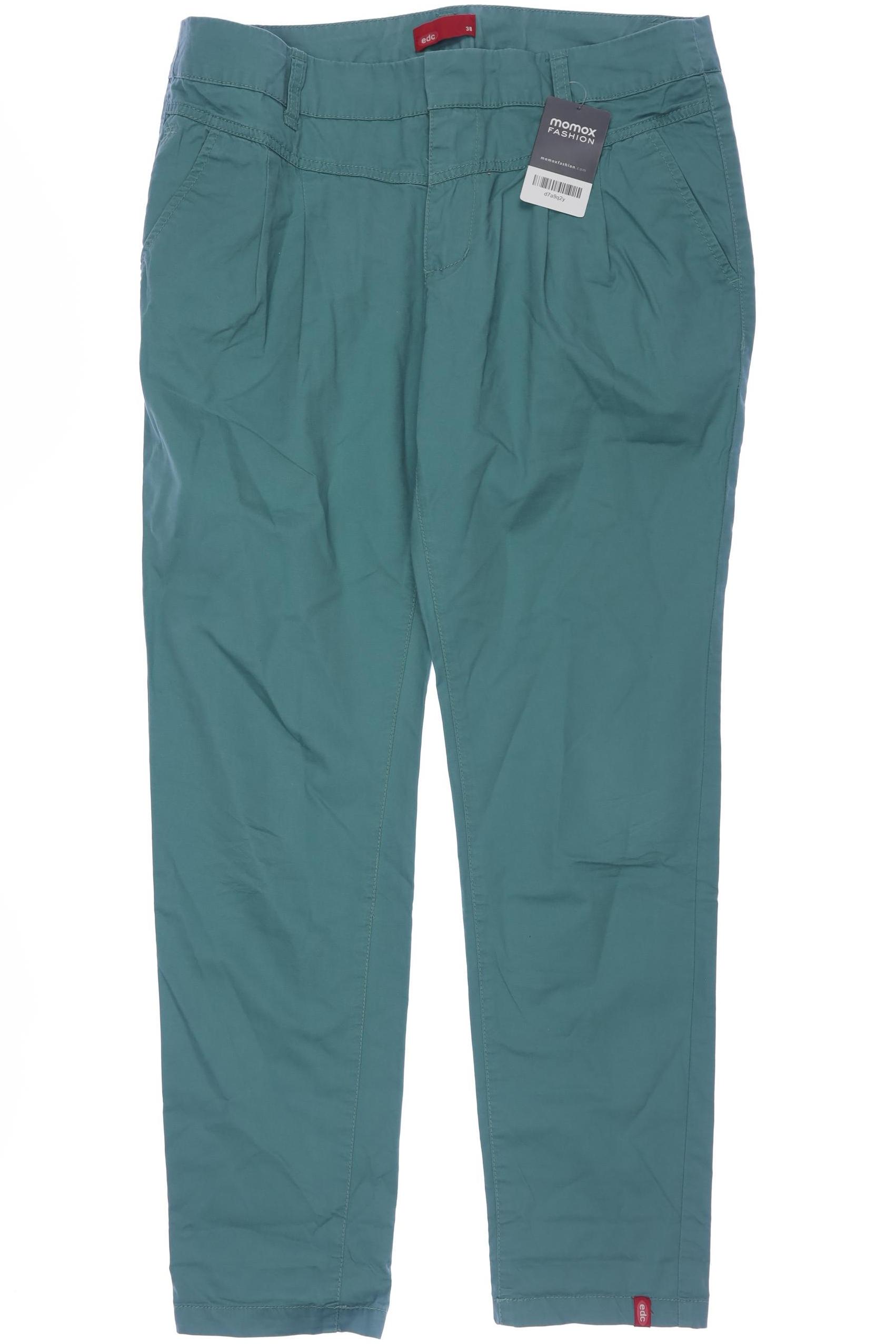 

edc by Esprit Damen Stoffhose, türkis, Gr. 38