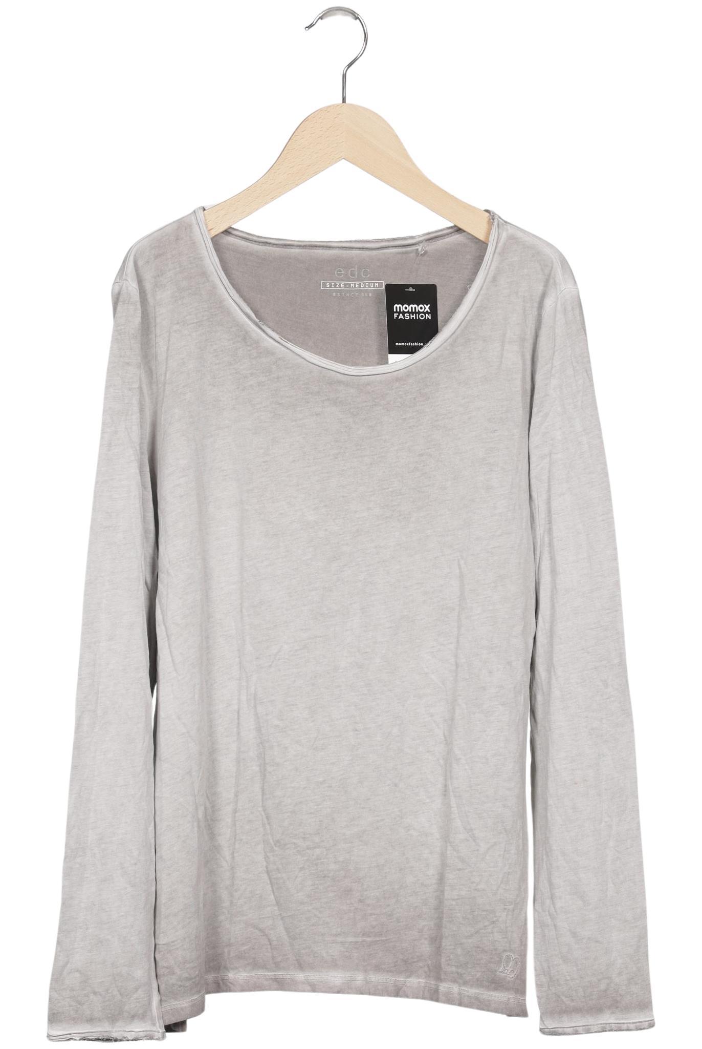 

edc by Esprit Damen Langarmshirt, grau, Gr. 38