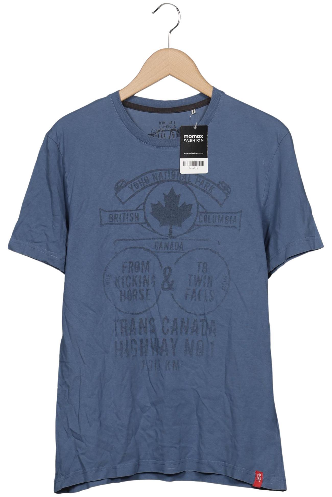 

edc by Esprit Herren T-Shirt, blau, Gr. 52